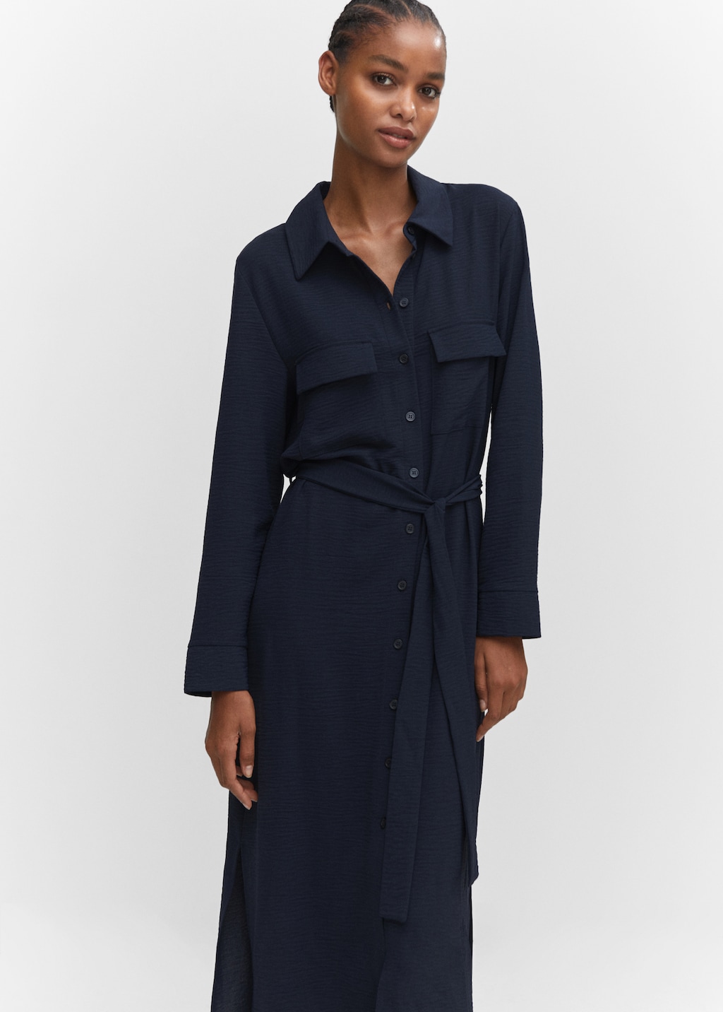 Mango bow shirt dress sale