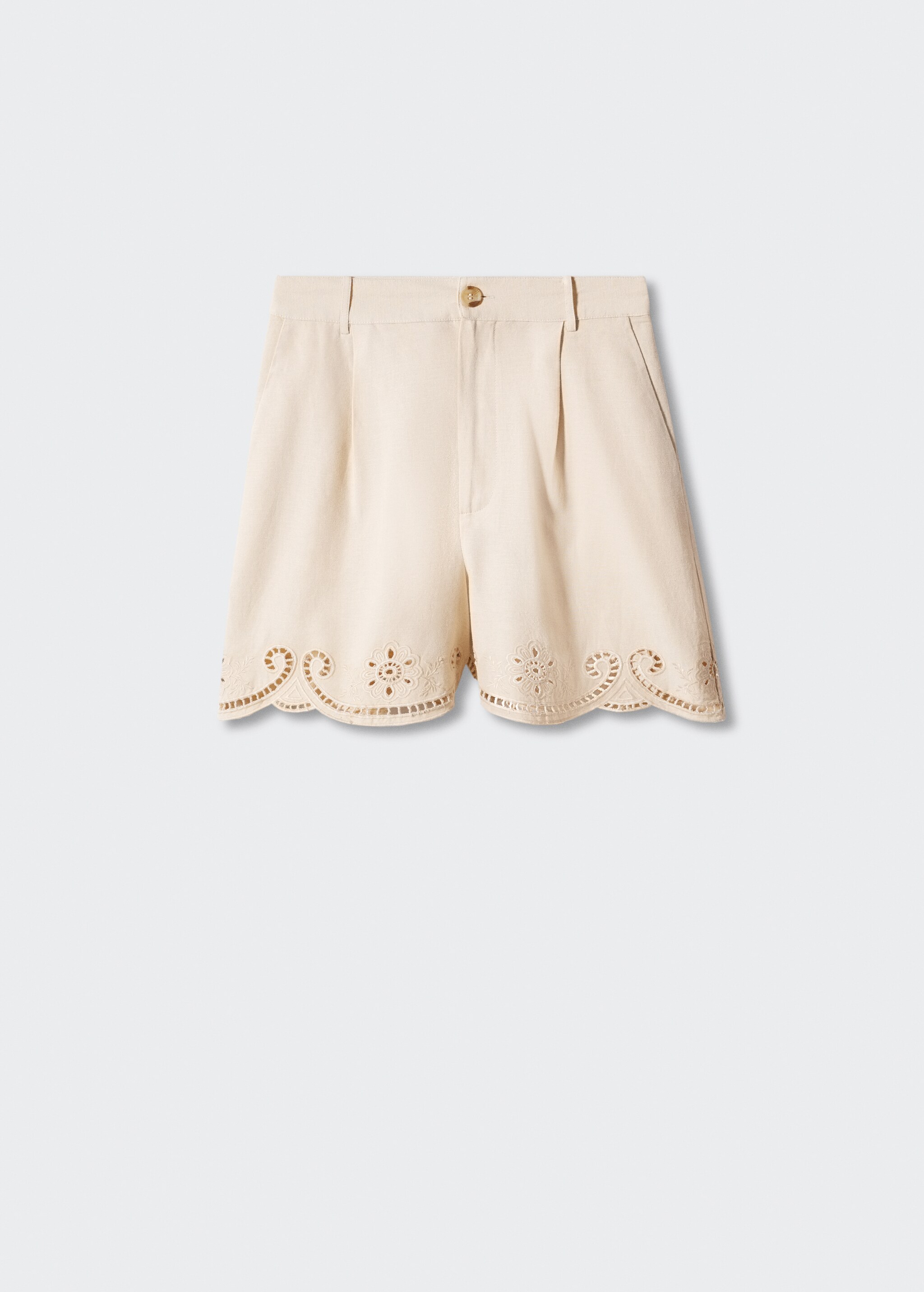 Embroidered openwork shorts - Article without model