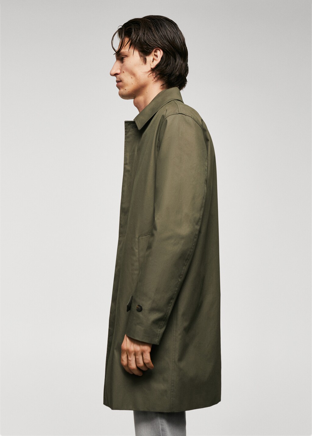 Water-repellent cotton trench coat - Men | MANGO Niger
