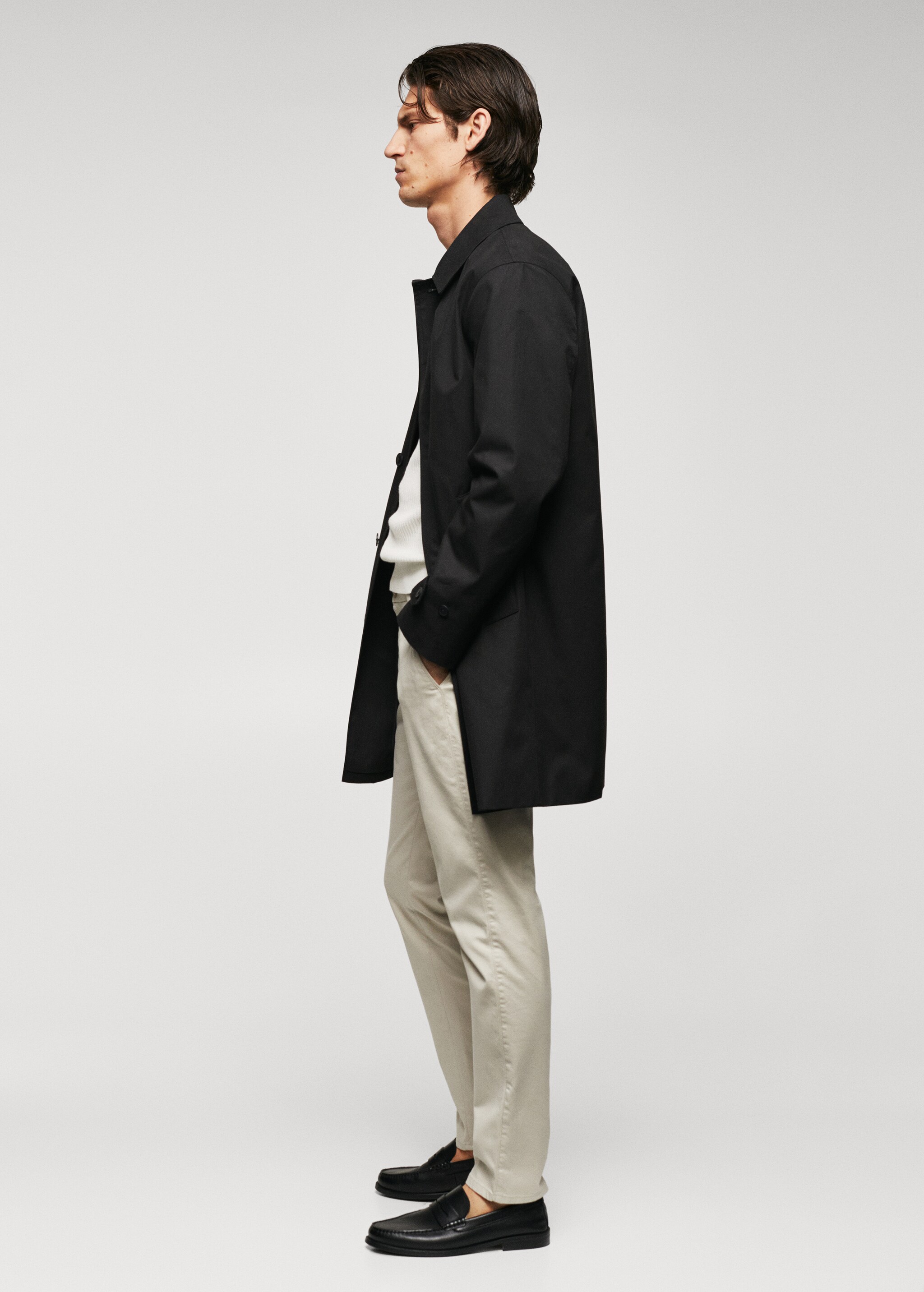 Water-repellent cotton trench coat - Details of the article 2