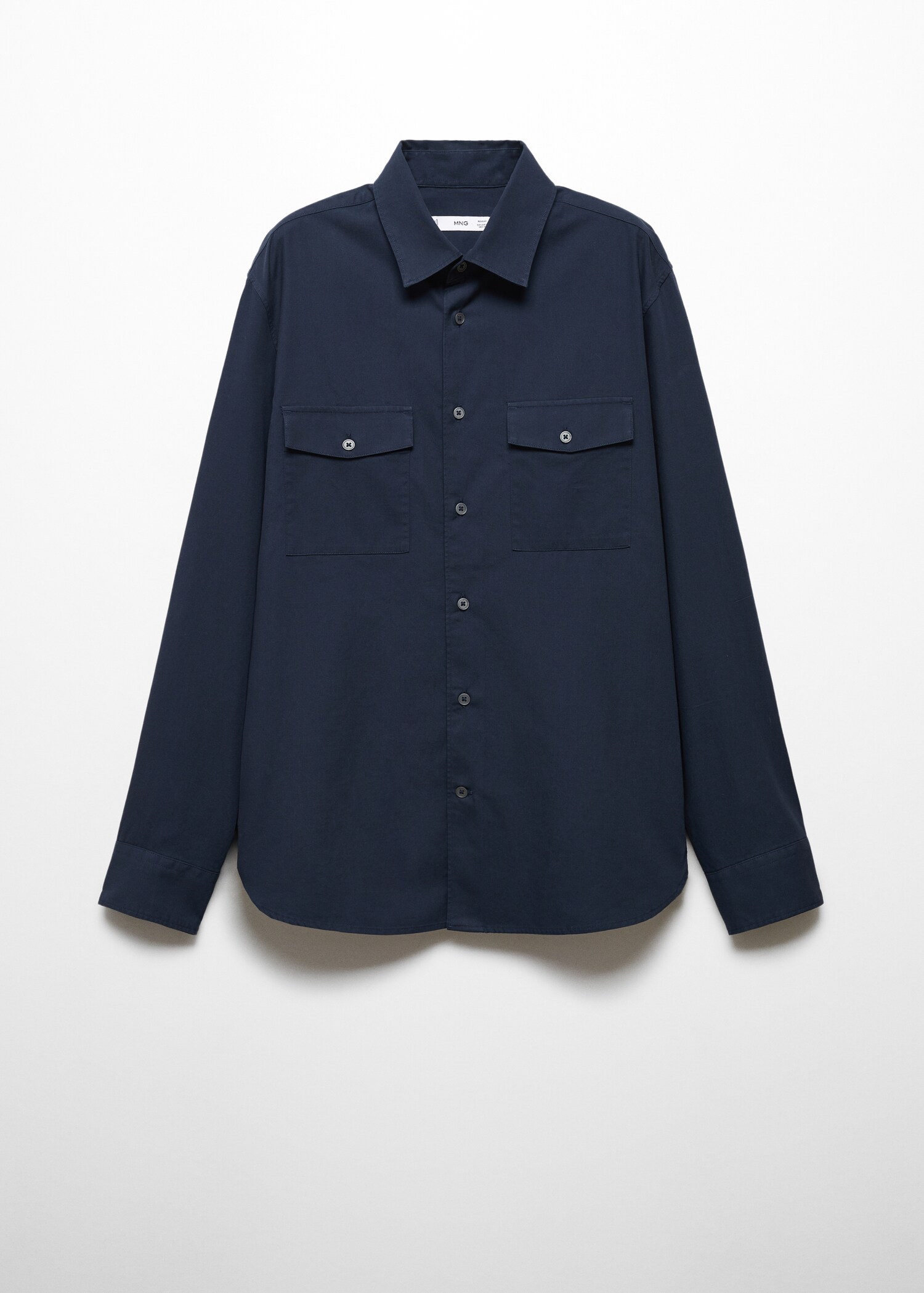 Chest-pocket cotton overshirt - Article without model
