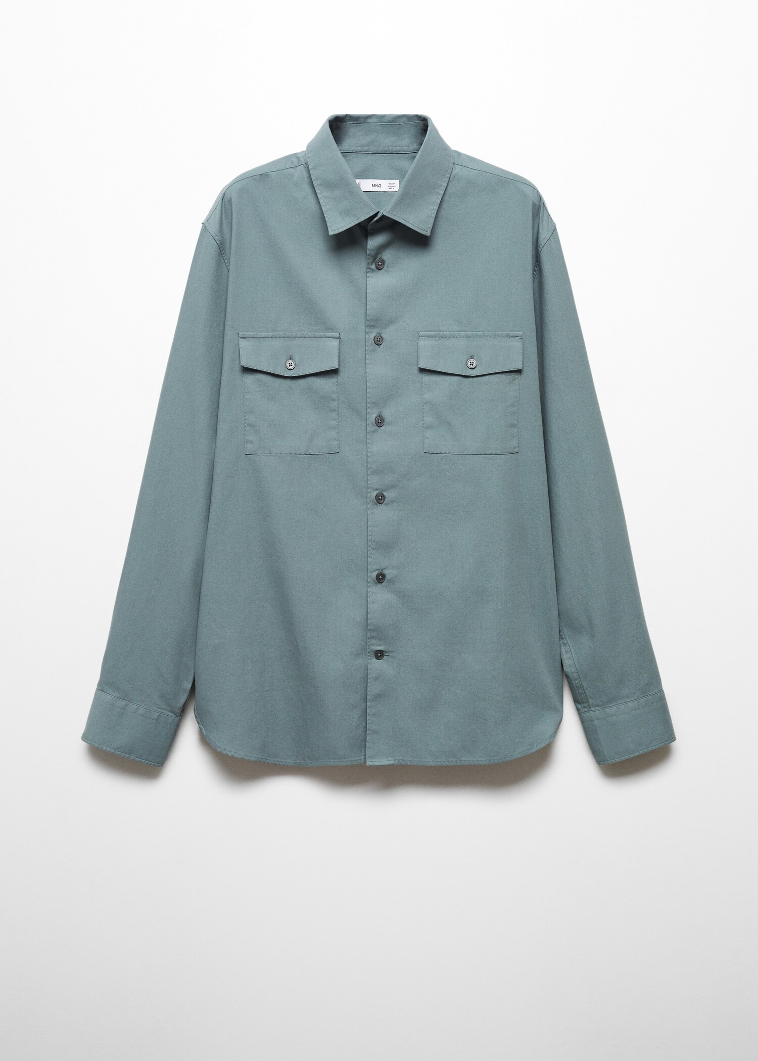 Chest-pocket cotton overshirt - Article without model