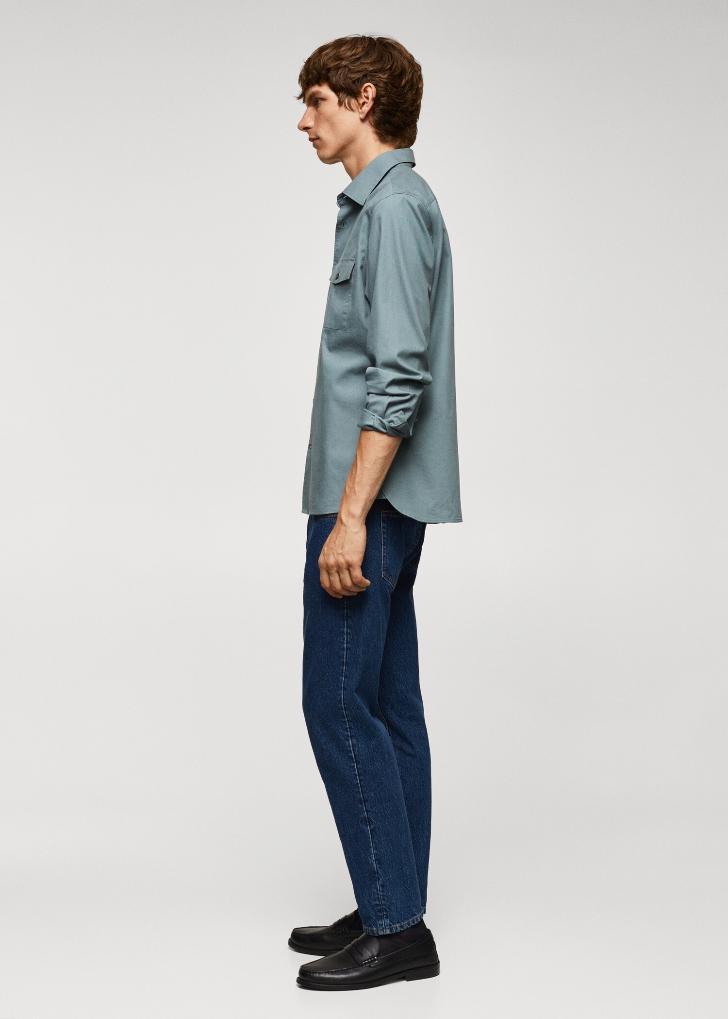 Chest-pocket cotton overshirt - Details of the article 2