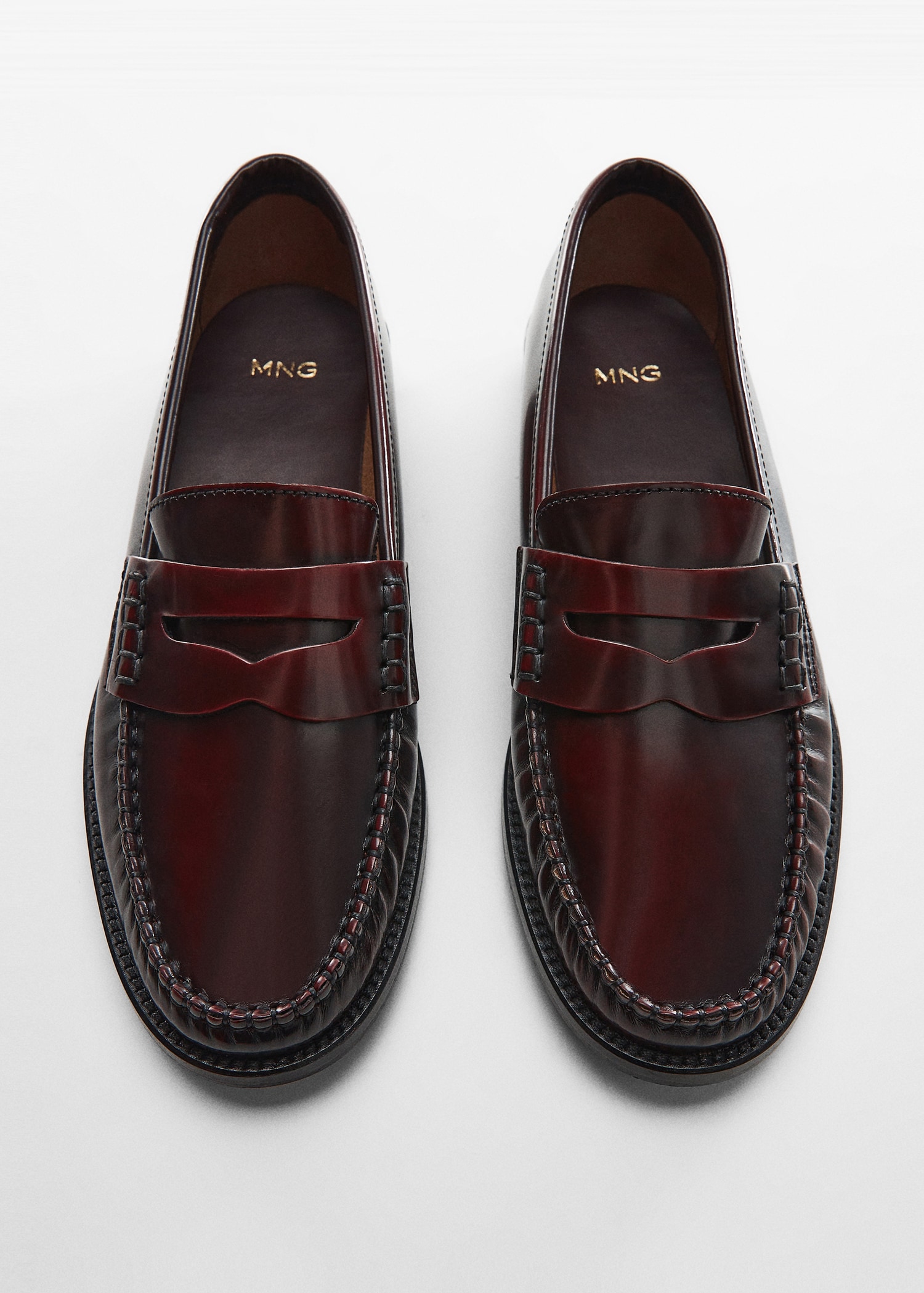 Leather penny loafers - Main Image