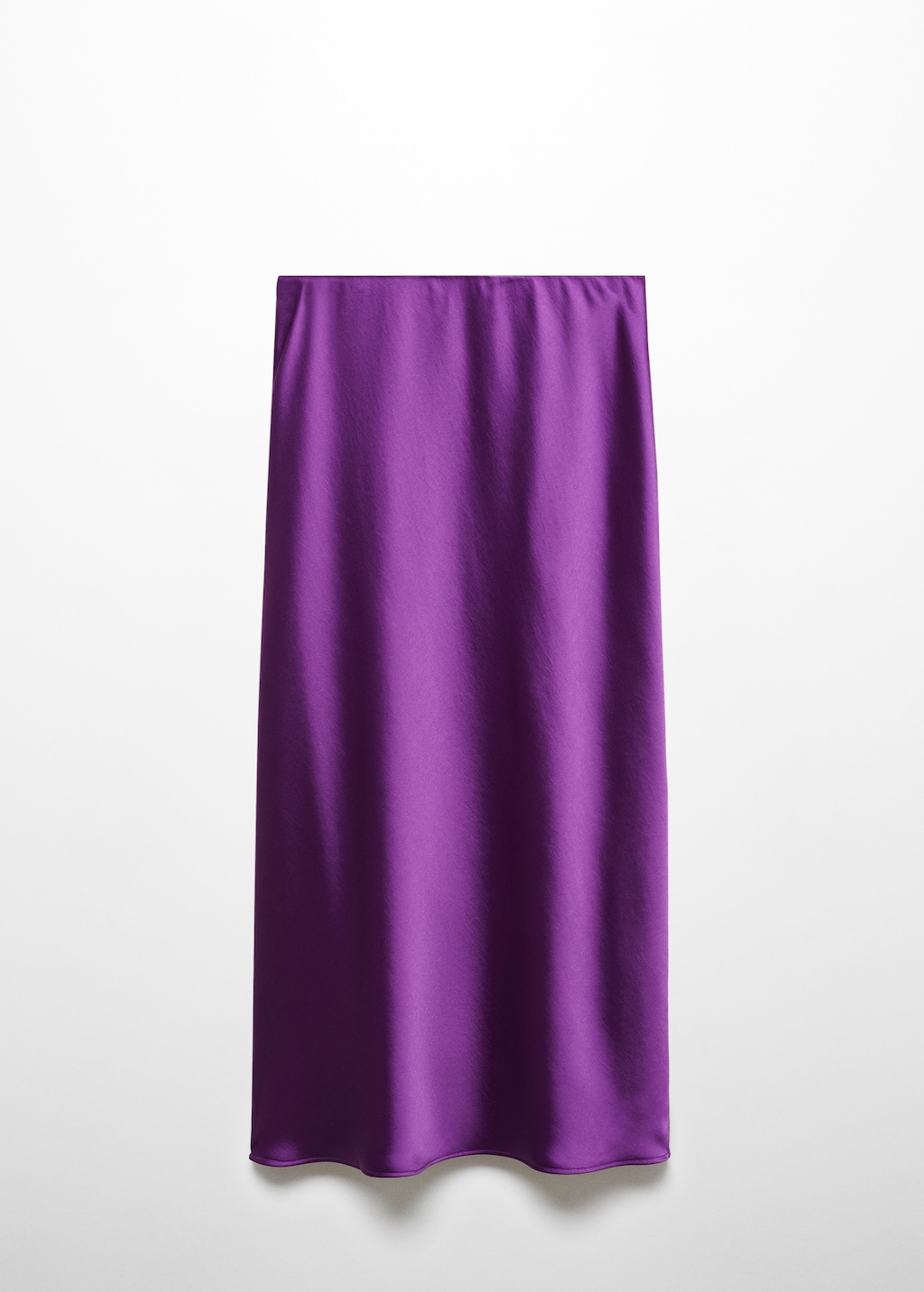 Midi satin skirt