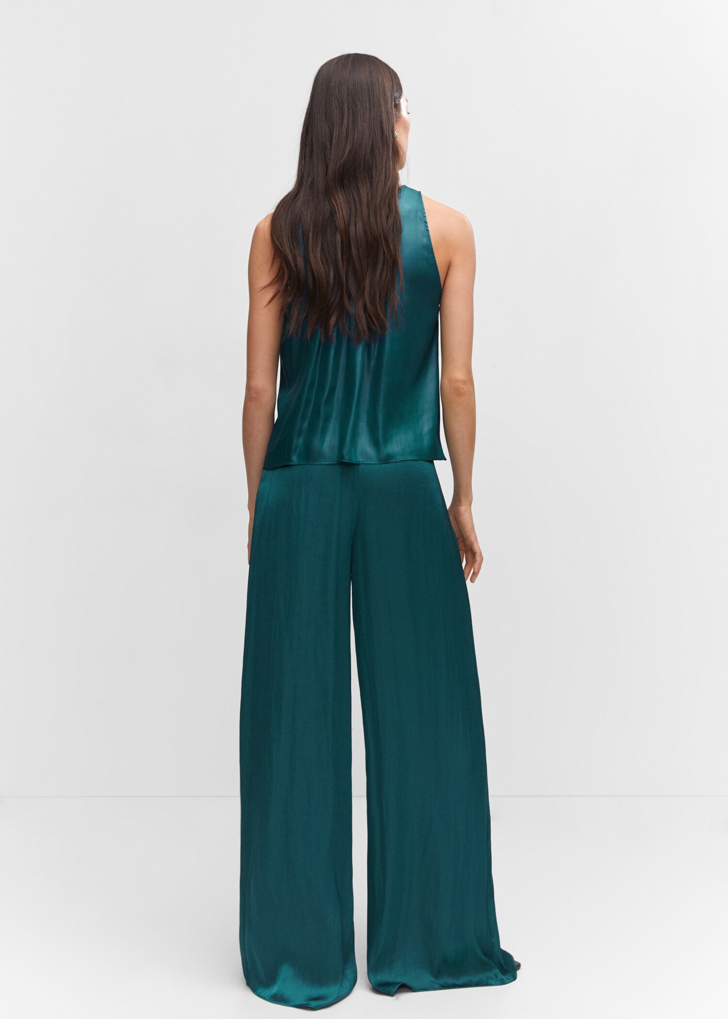 Pantalón wideleg satinado - Reverso del artículo