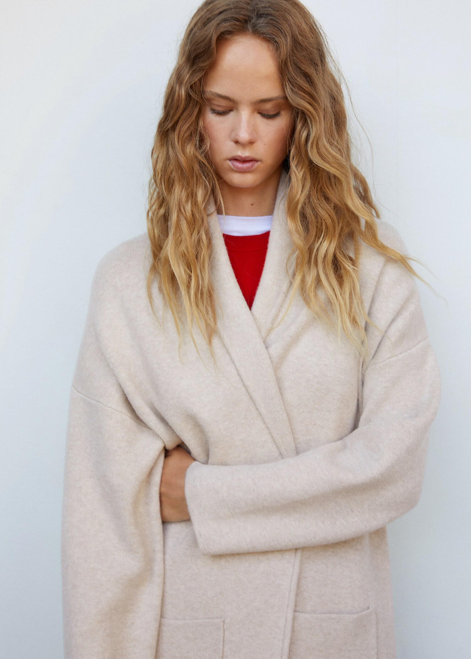 Oversize-Strickmantel mit Taschen - Detail des Artikels 1