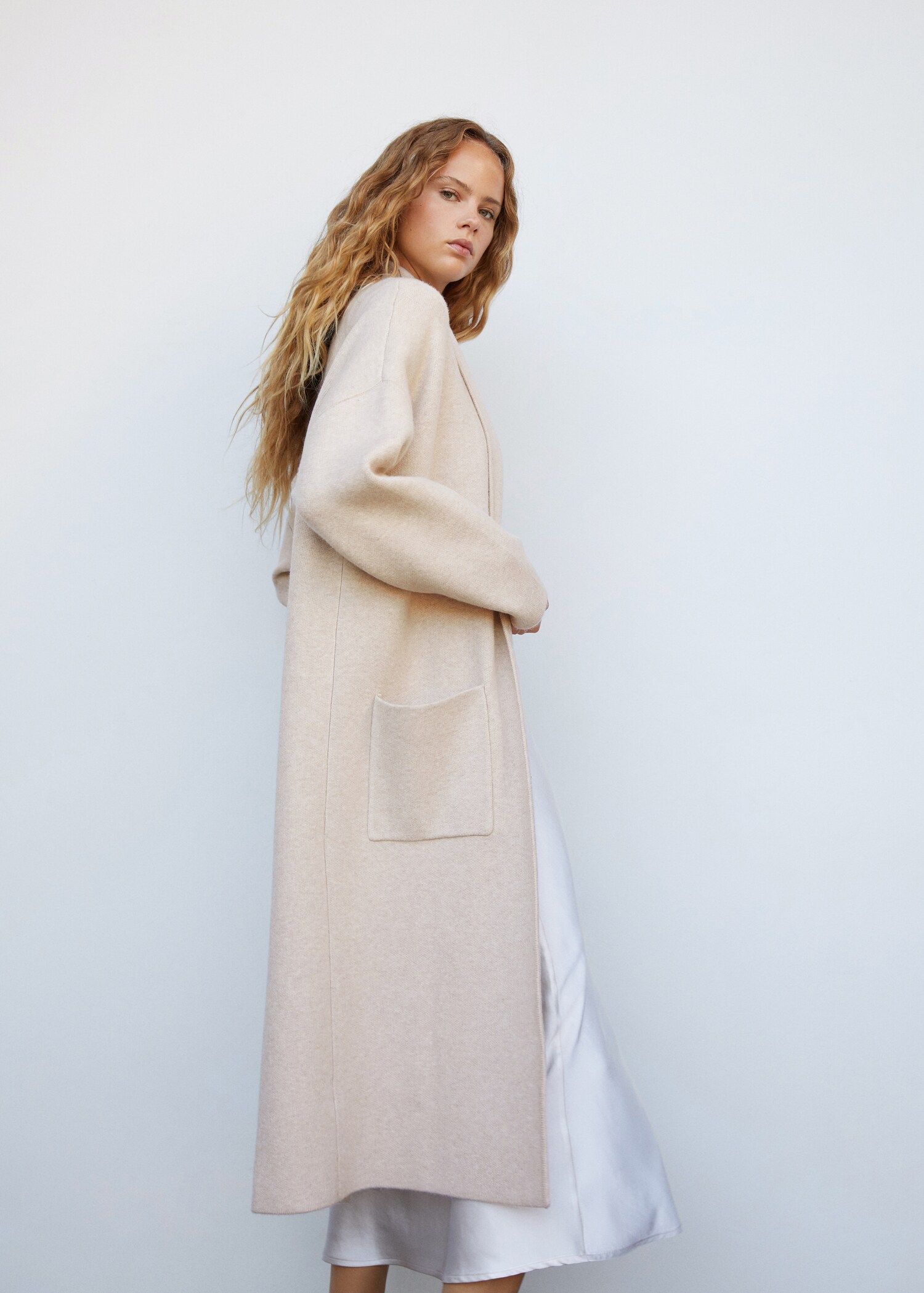 Oversize-Strickmantel mit Taschen - Detail des Artikels 2