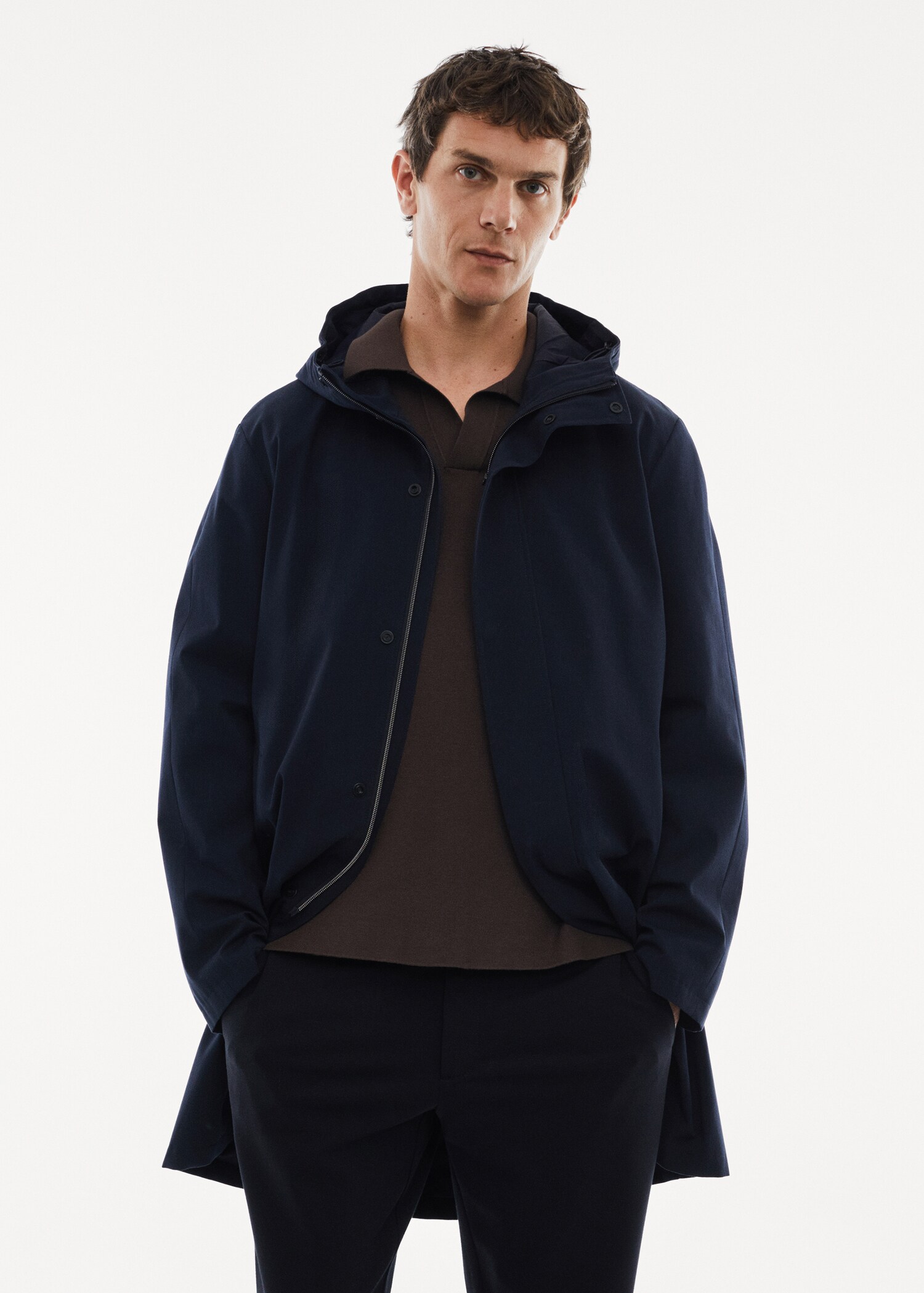 Parka imperméable capuche - Plan moyen