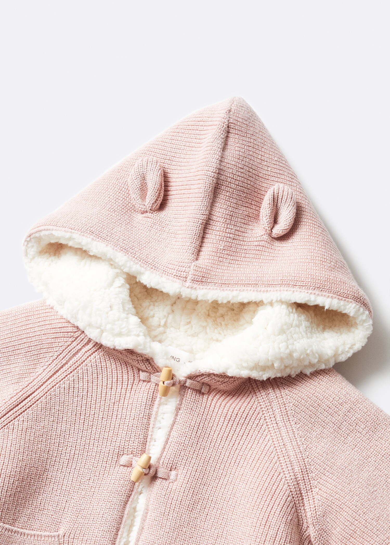 Knitted cardigan with fur-effect lining - Details of the article 8