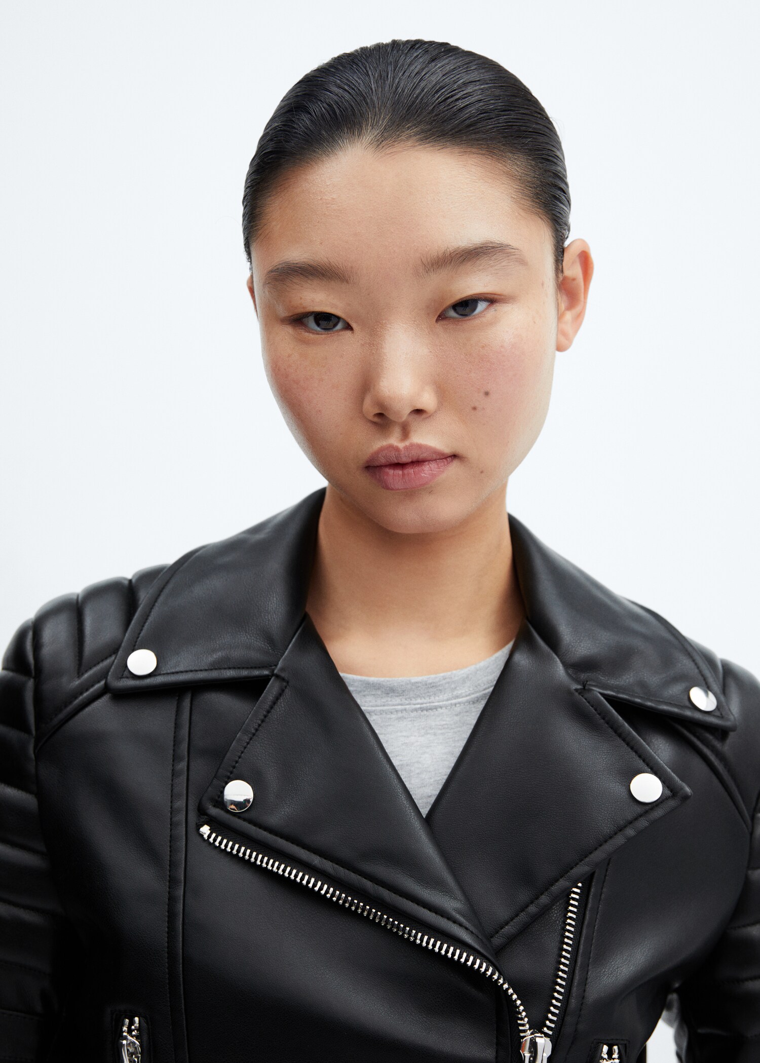Chaqueta biker efecto piel - Detalle del artículo 1