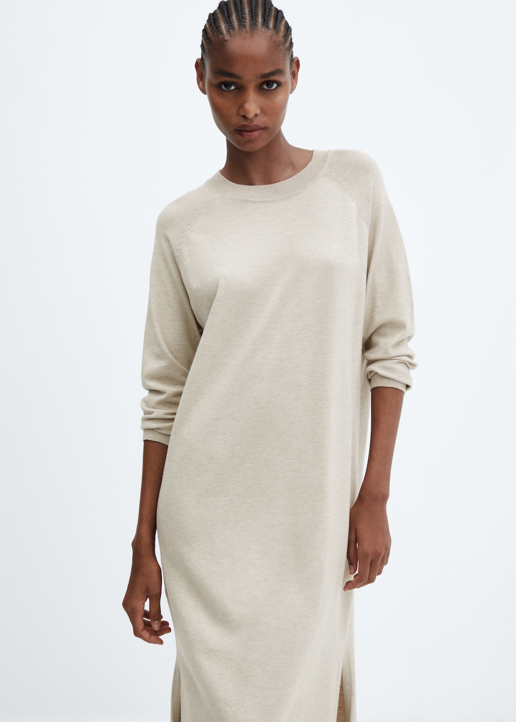 Round neck knitted dress Women MANGO Armenia