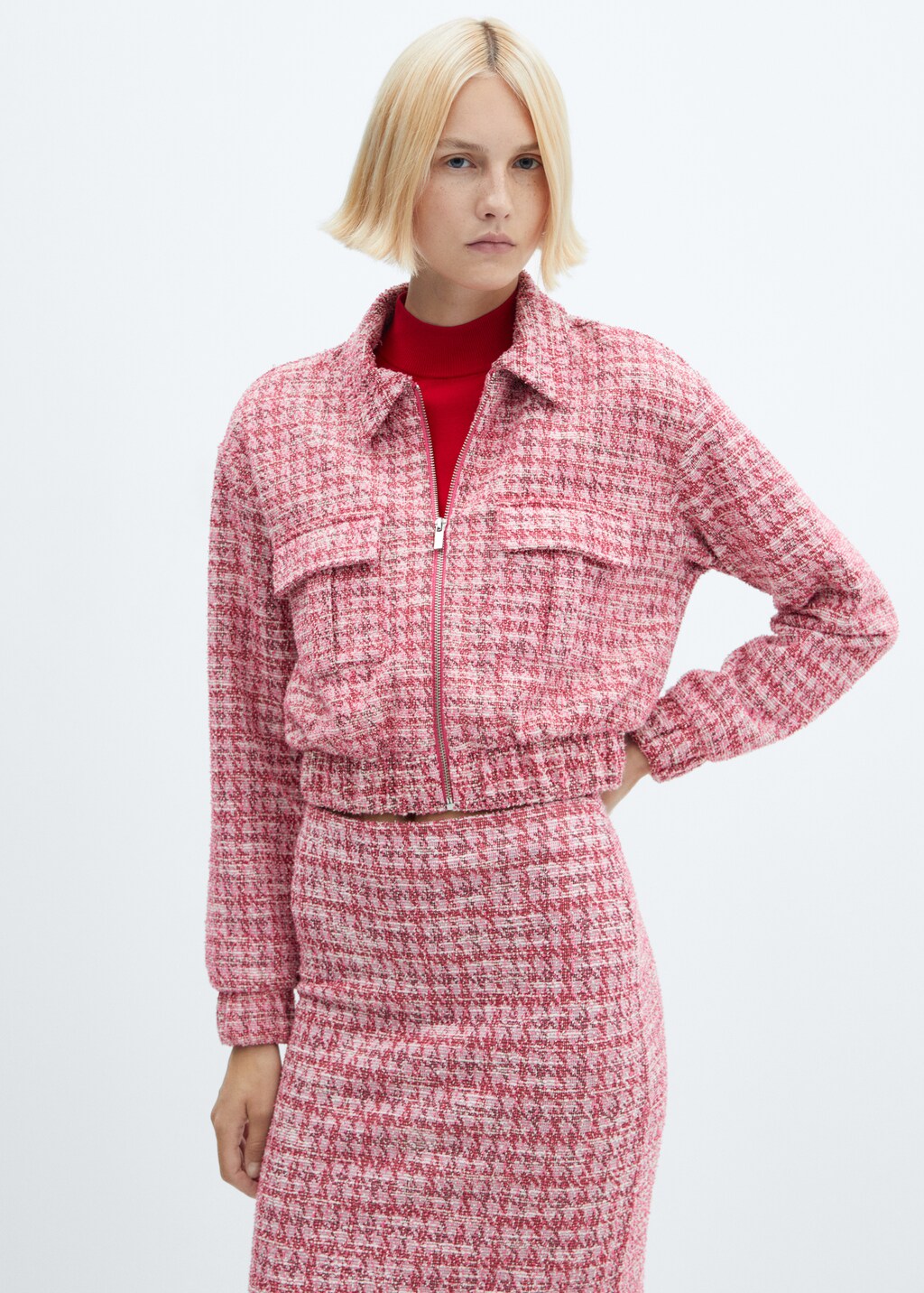 Houndstooth tweed jacket