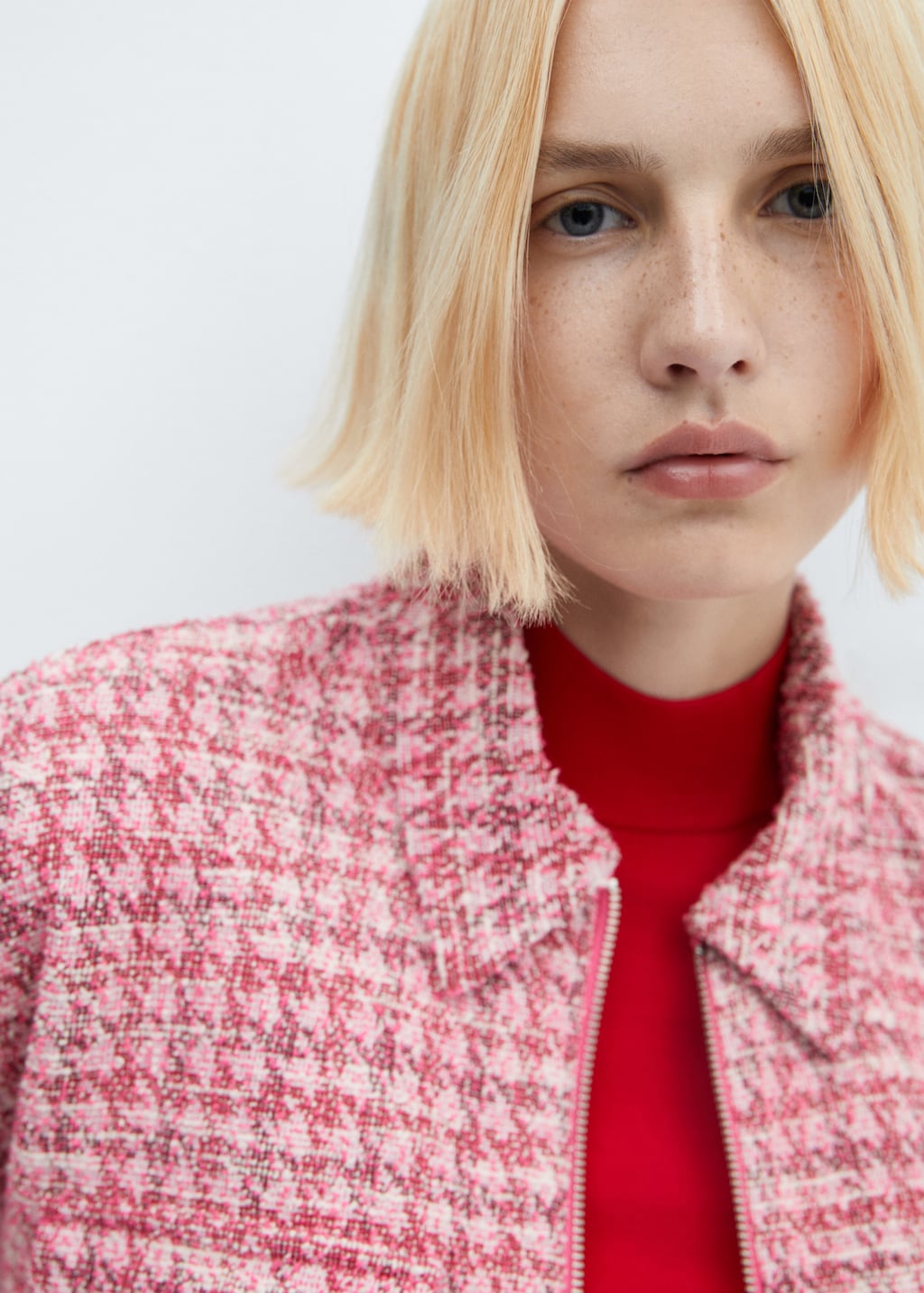 Pink houndstooth jacket hot sale