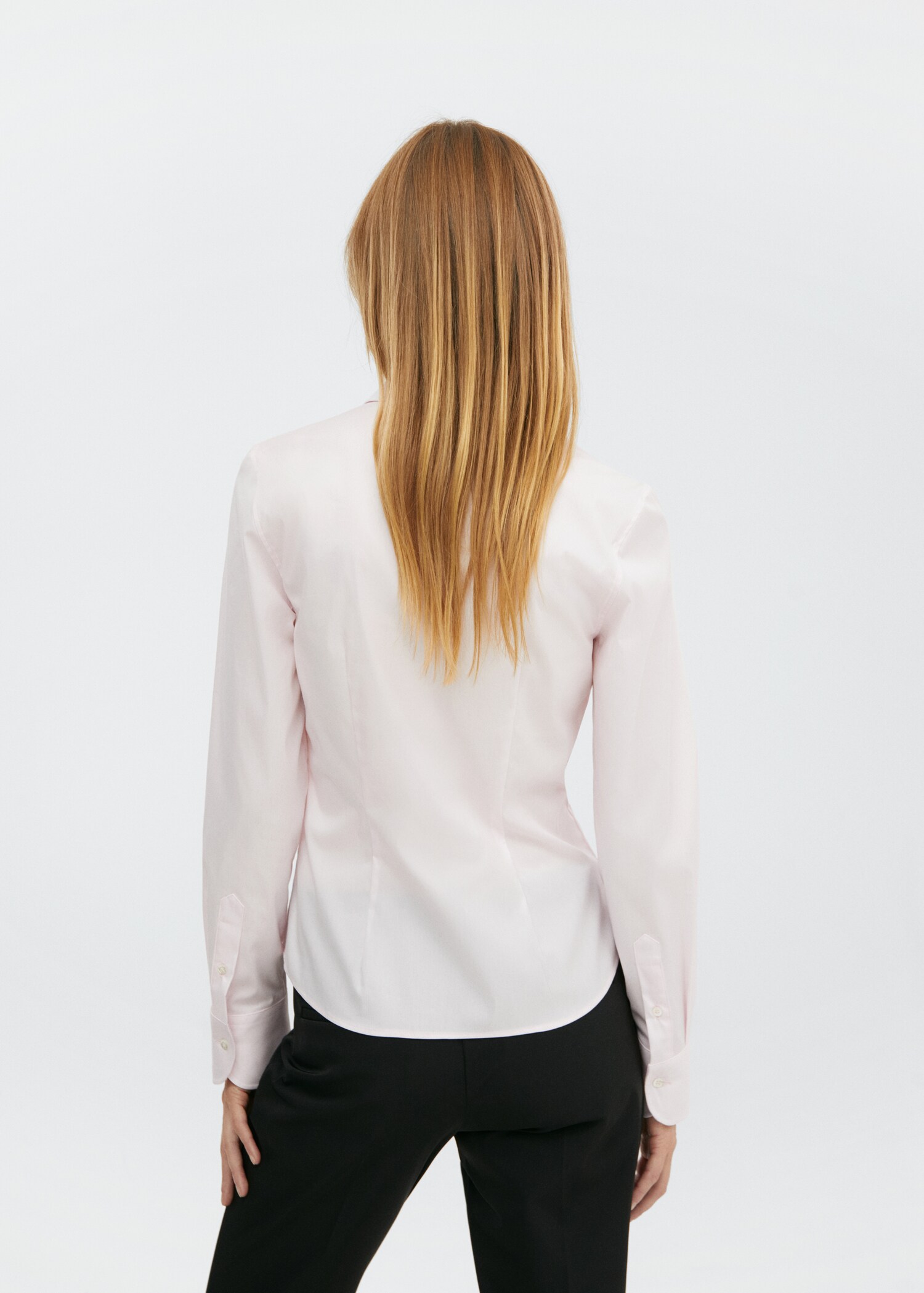 Camisa entallada algodón - Reverso del artículo