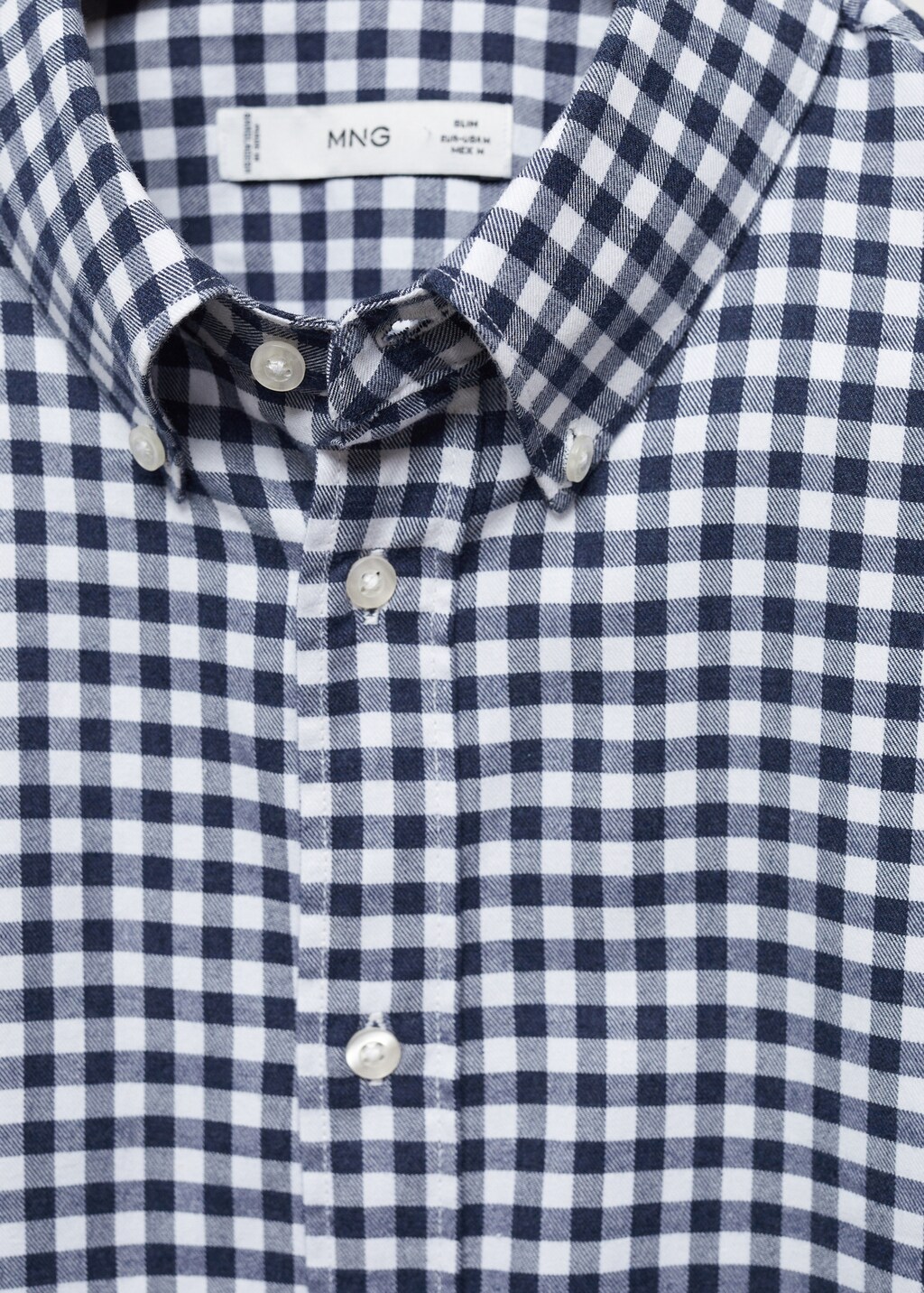 Gingham check cotton shirt | MANGO Vietnam