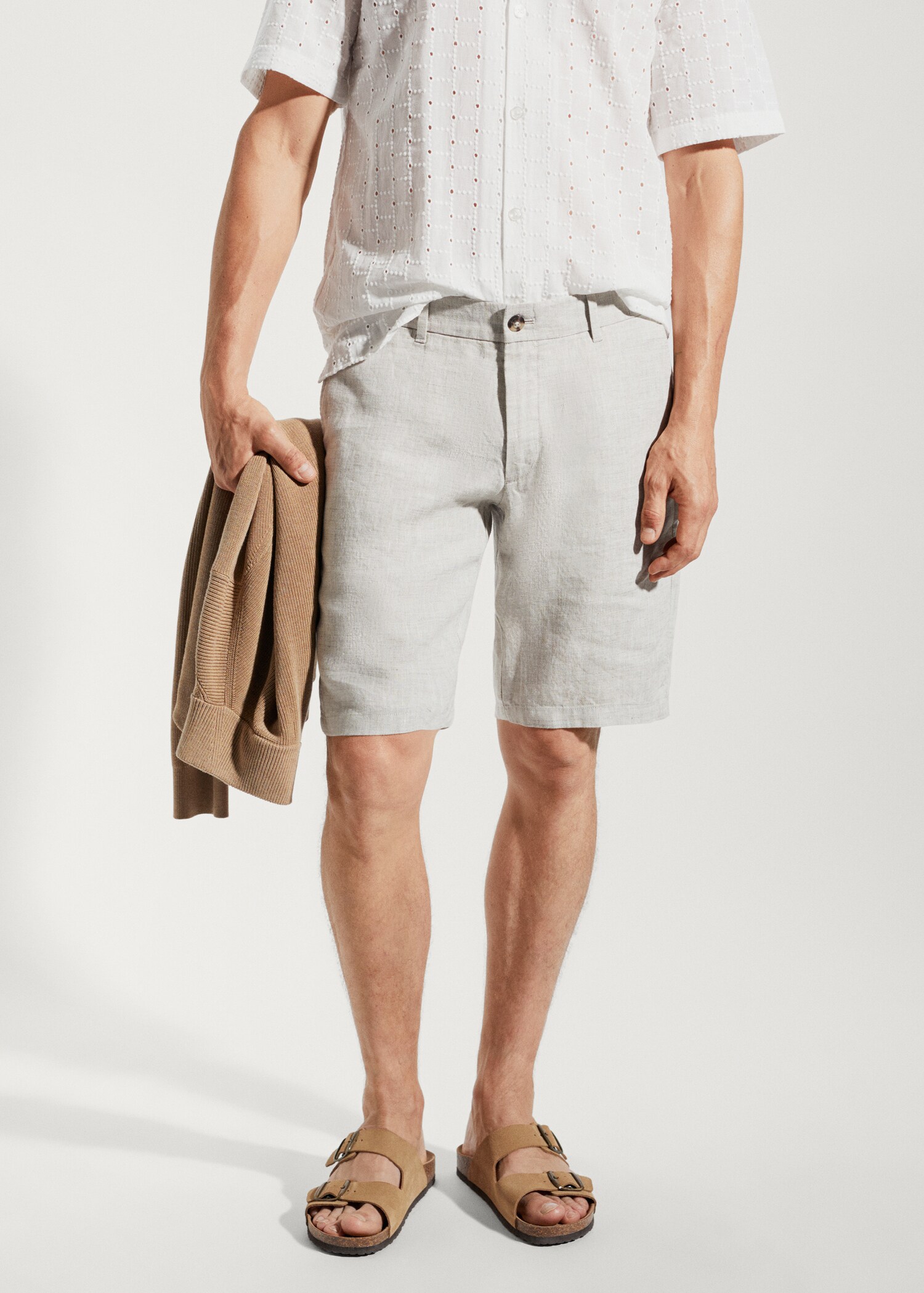 100% linen shorts - Medium plane