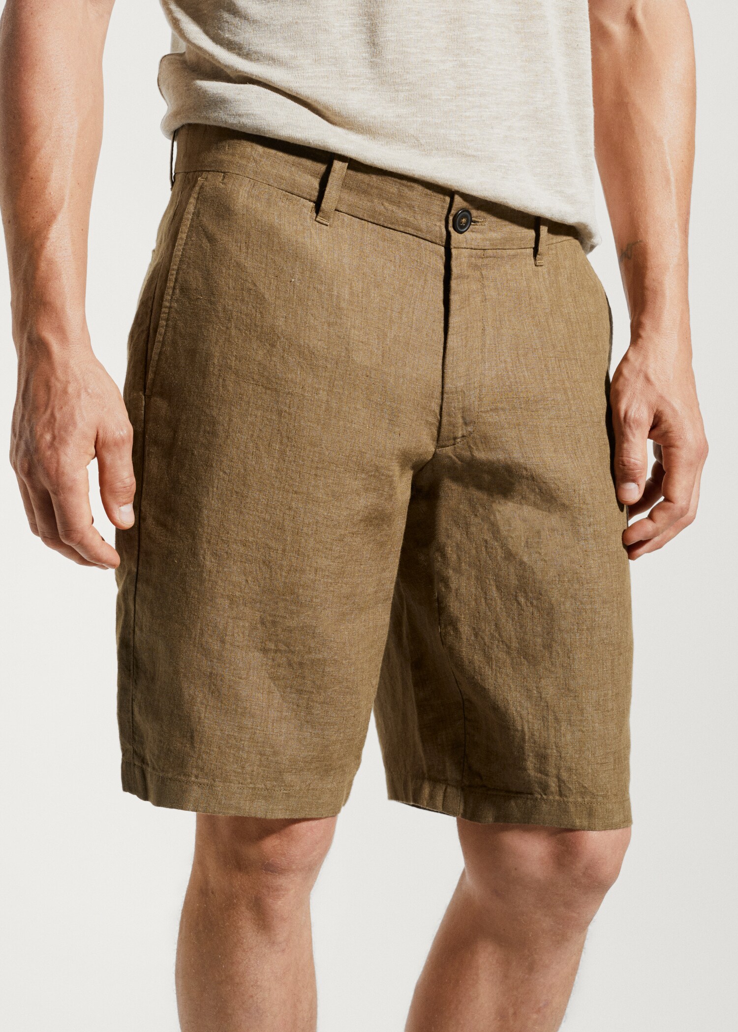 100% linen shorts - Details of the article 1