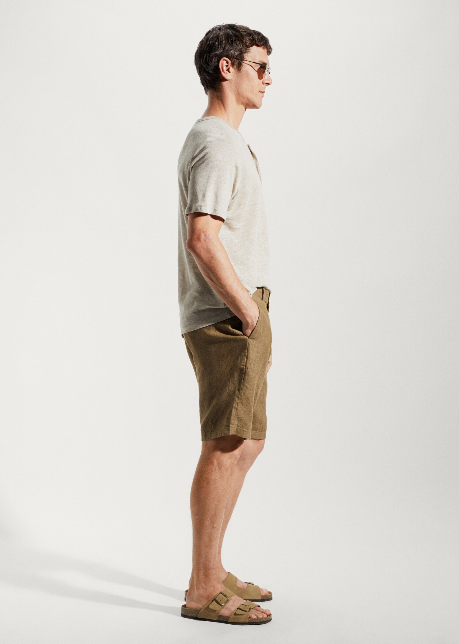 100% linen shorts - Details of the article 2