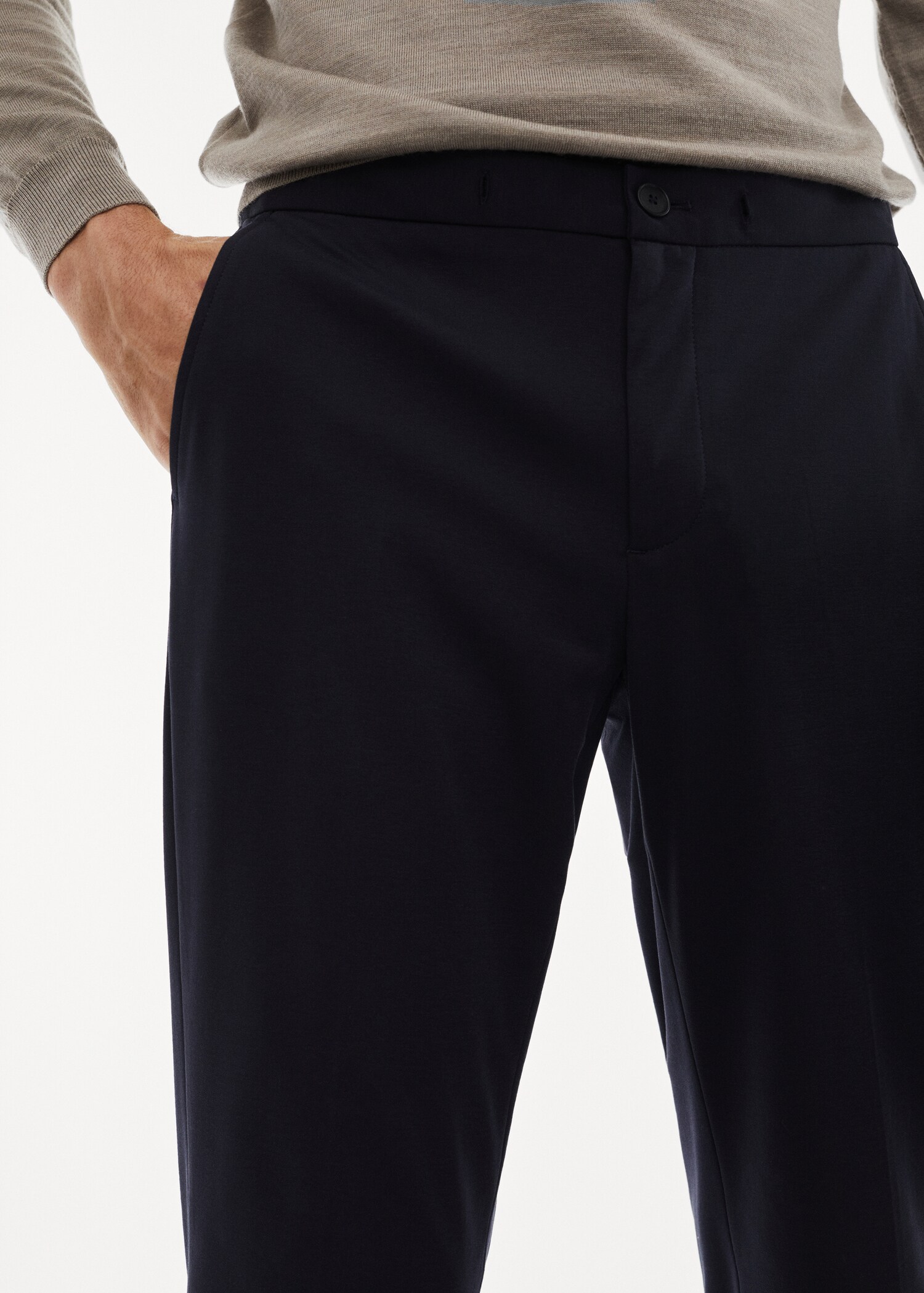 Stretch fabric slim-fit pants - Details of the article 1
