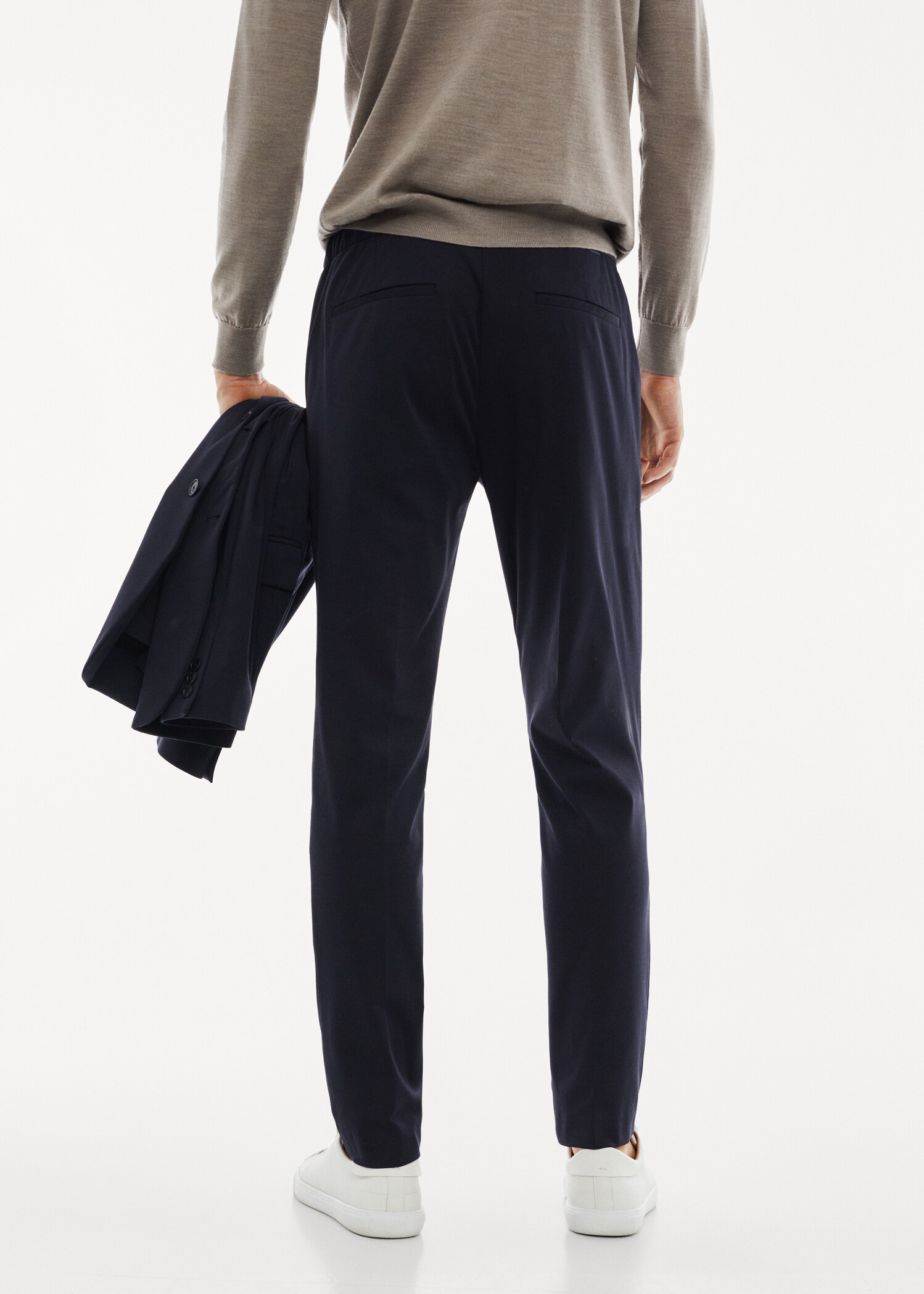 Stretch fabric slim-fit pants - Reverse of the article