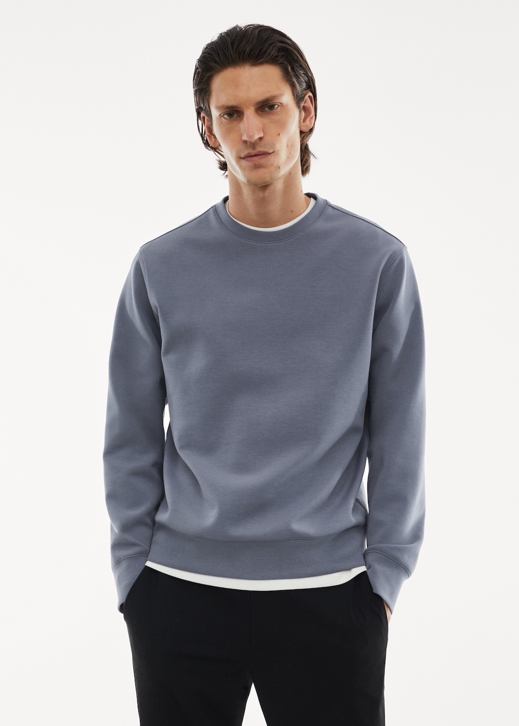 Breathable recycled fabric sweatshirt Men MANGO Iran