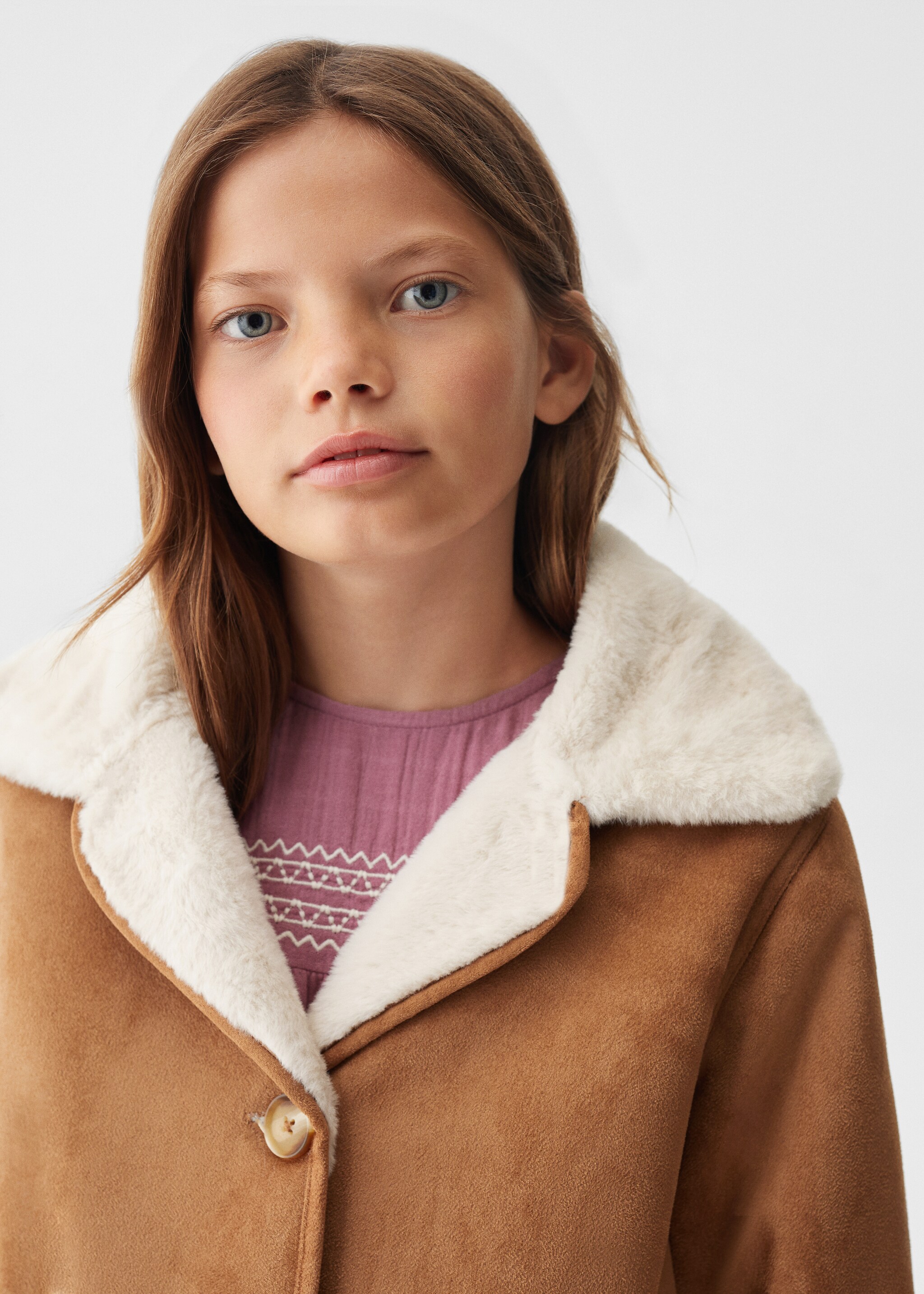Faux shearling-lined coat - Details of the article 1