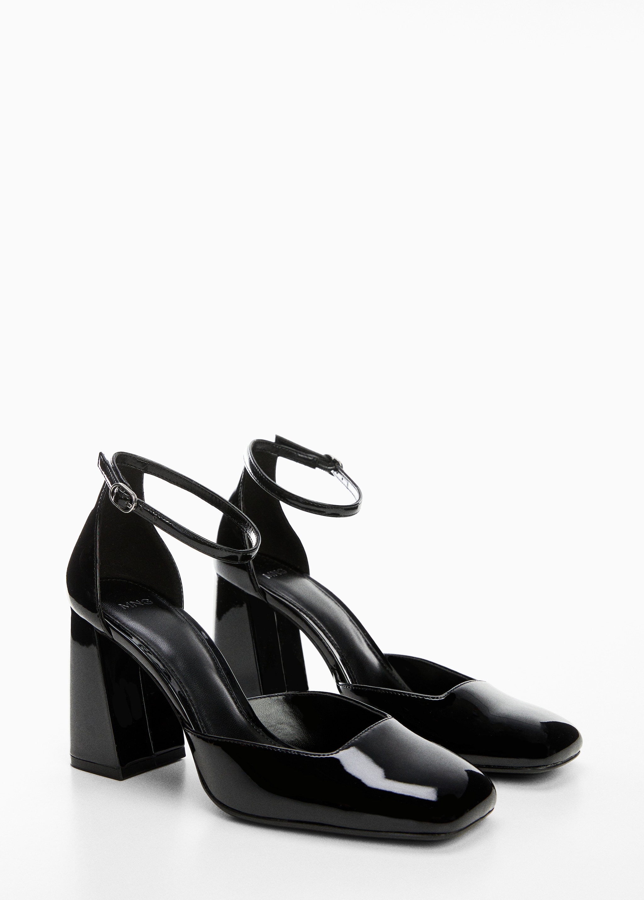 Patent leather-effect heeled shoes Women MANGO Georgia
