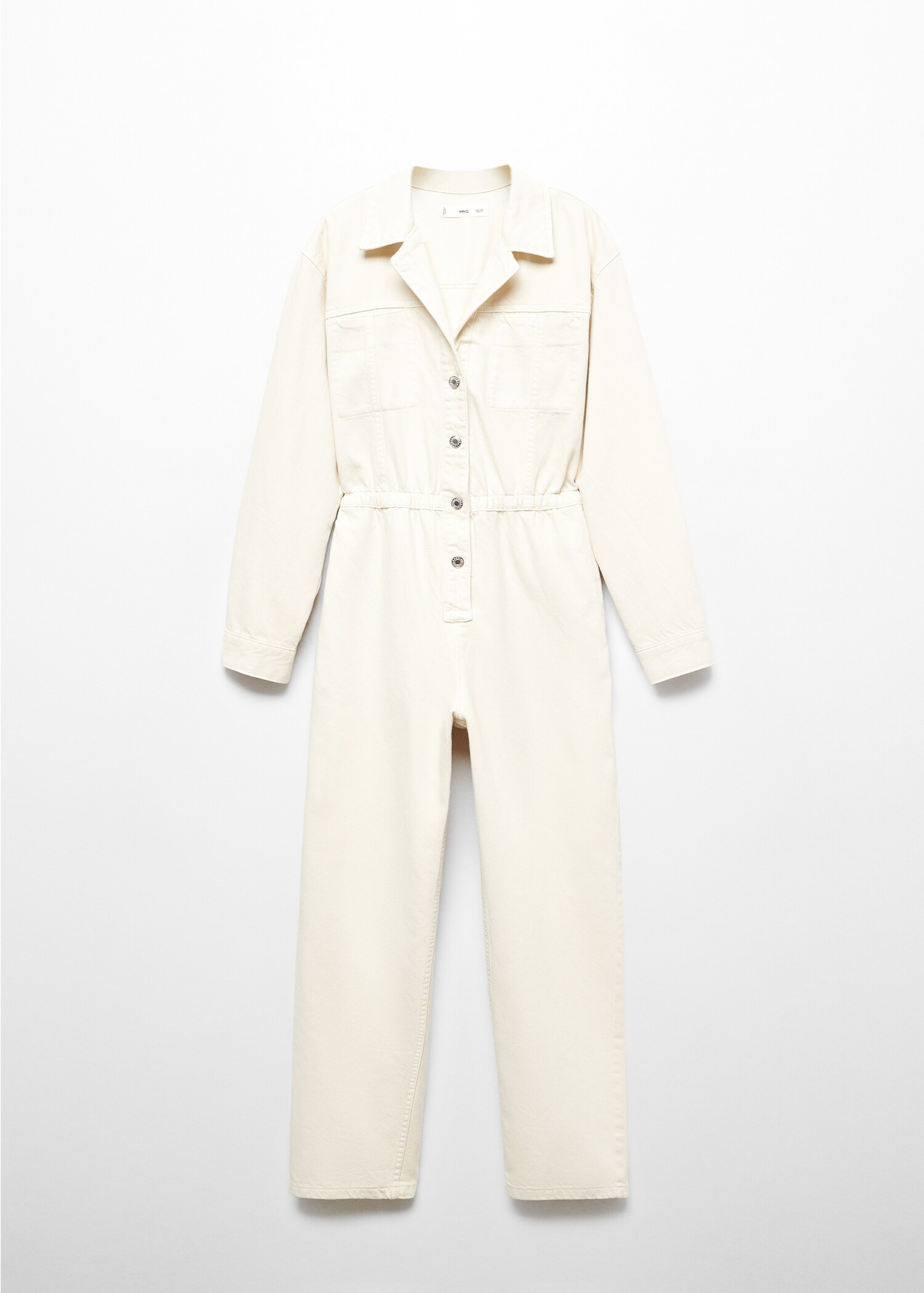 长款牛仔连身裤 - null