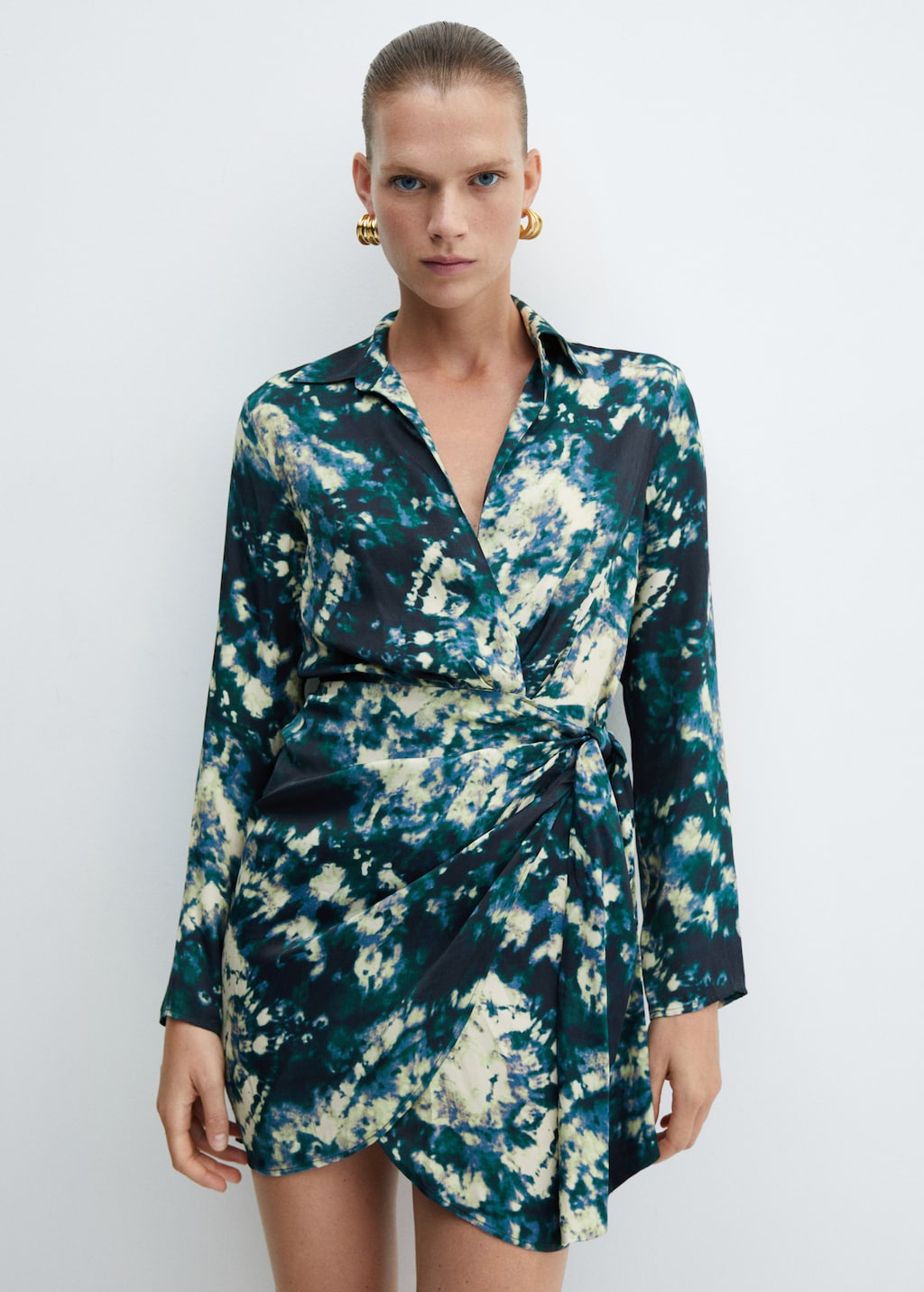 Tie dye dress with knot detail Women MANGO China
