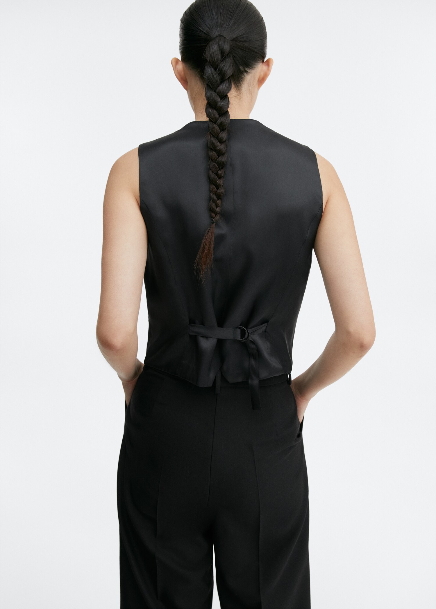 Chaleco traje lana - Reverso del artículo