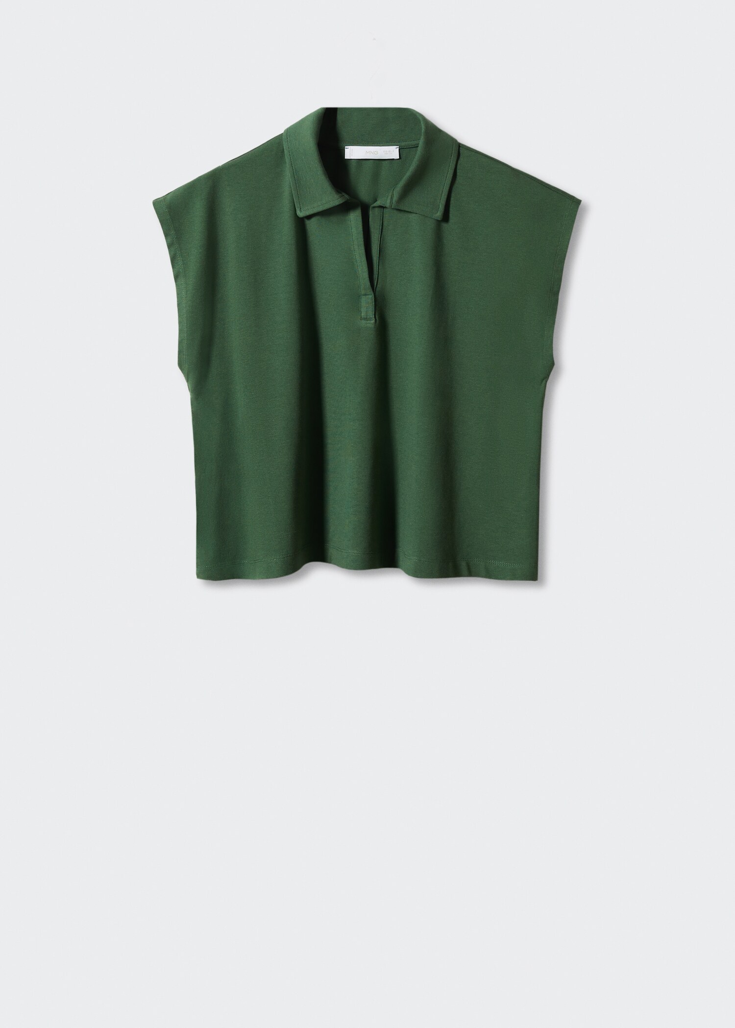 Oversized modal polo shirt - Article without model