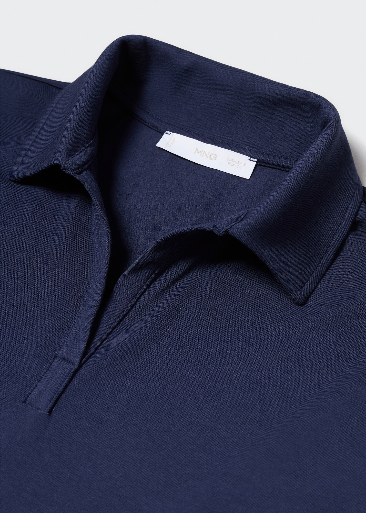Oversized modal polo shirt - Details of the article 8