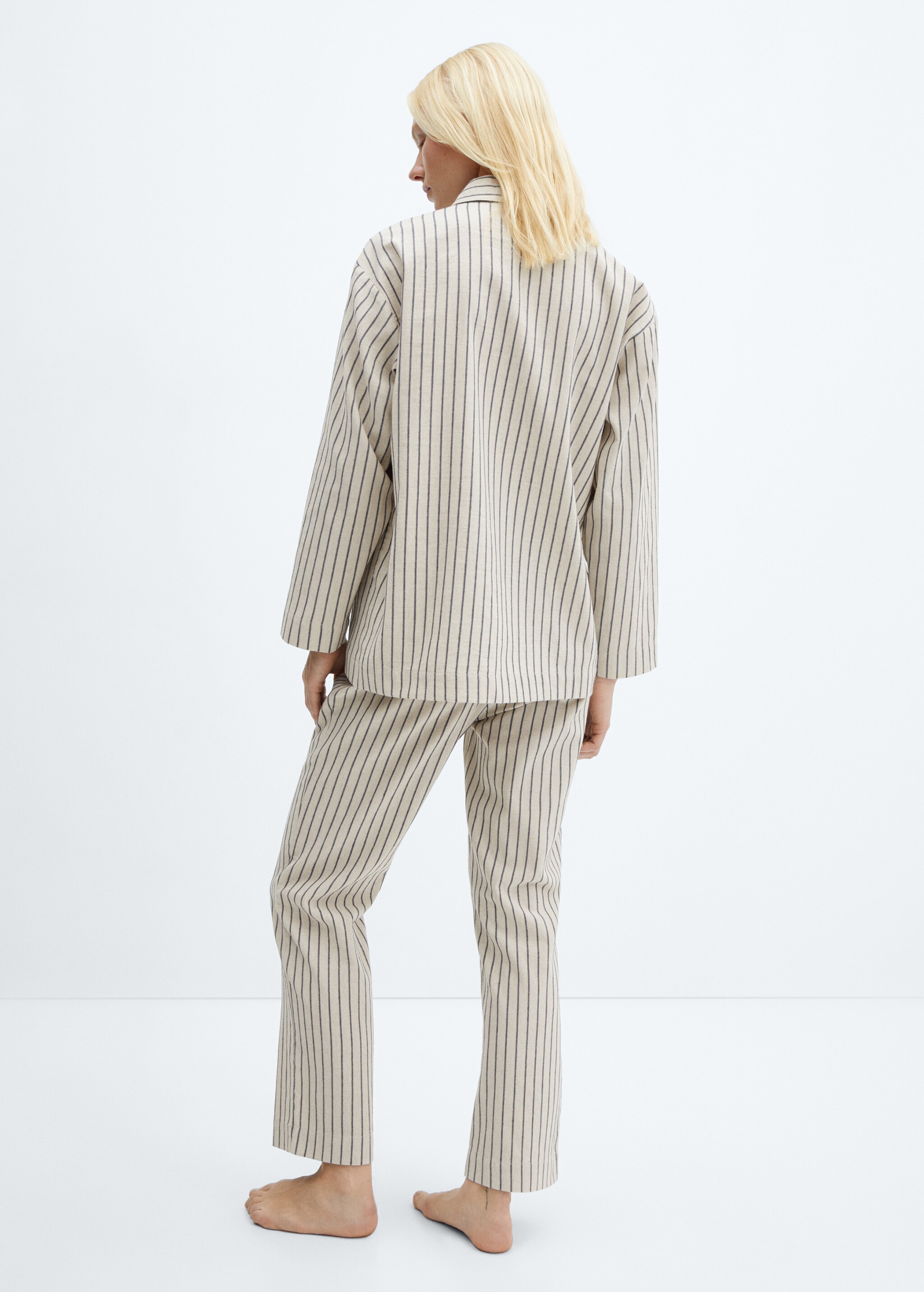 Striped pajama trousers - Reverse of the article