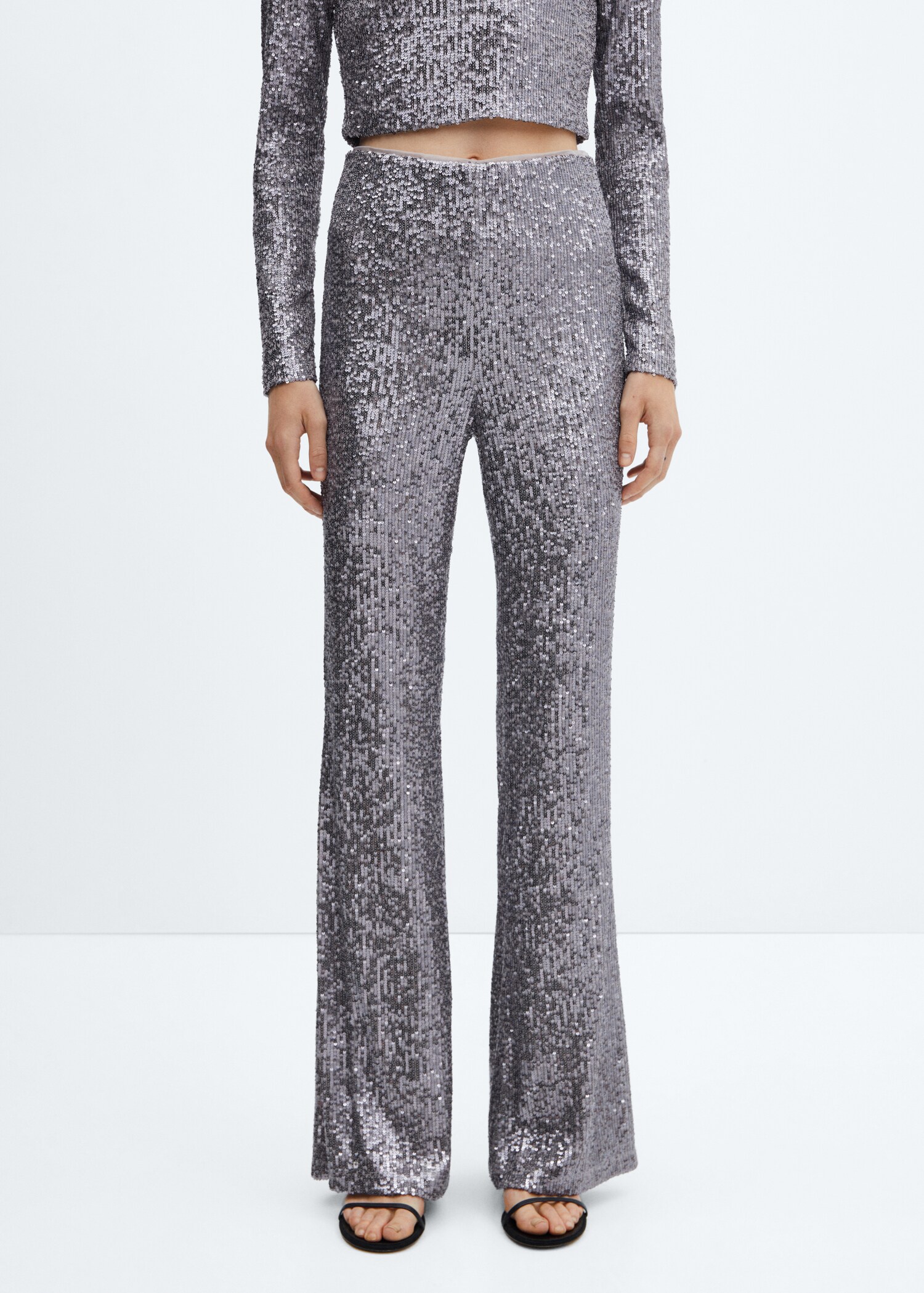 Pantalon flare sequins - Plan moyen