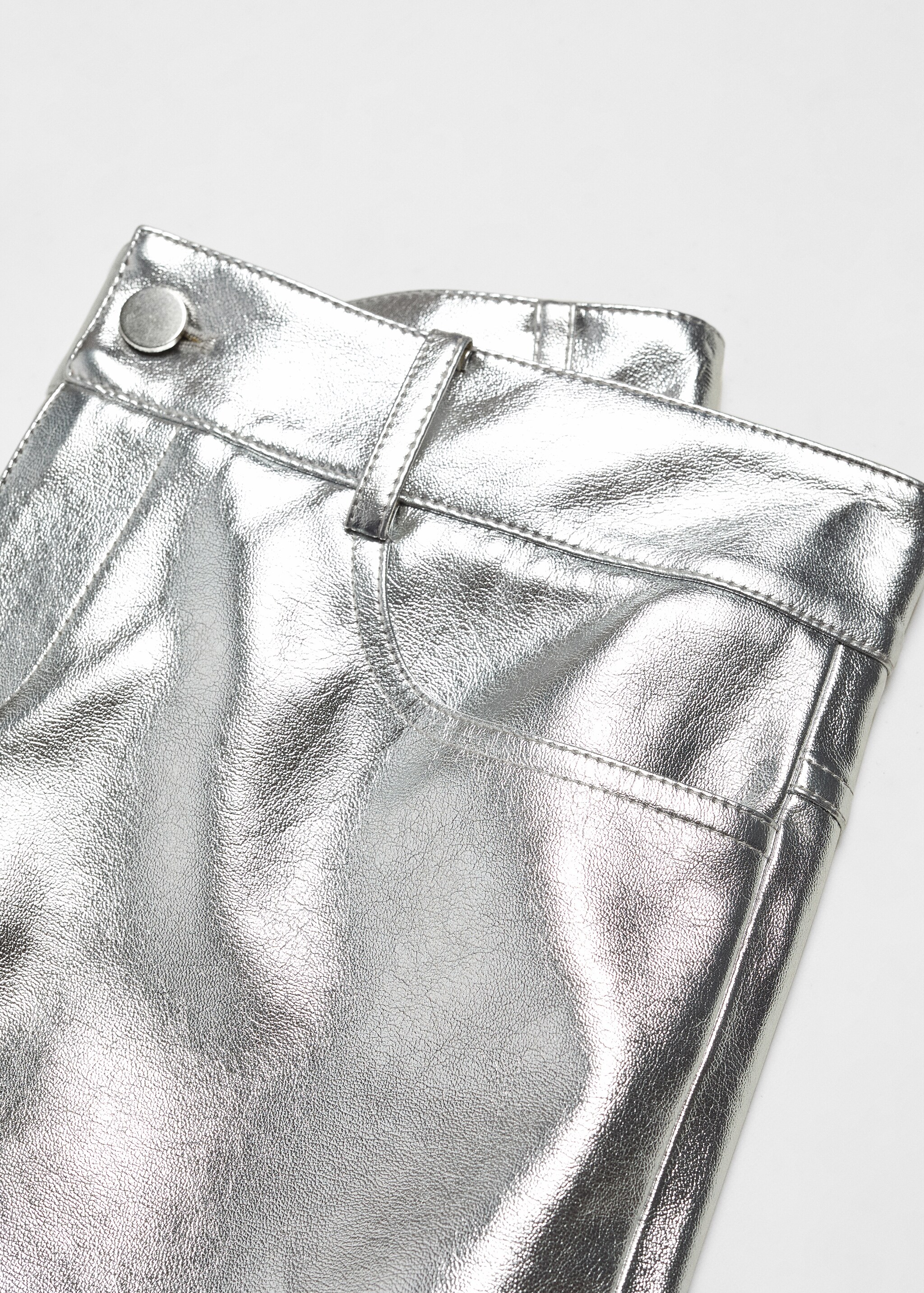 Metallic leather-effect mini-skirt - Details of the article 8