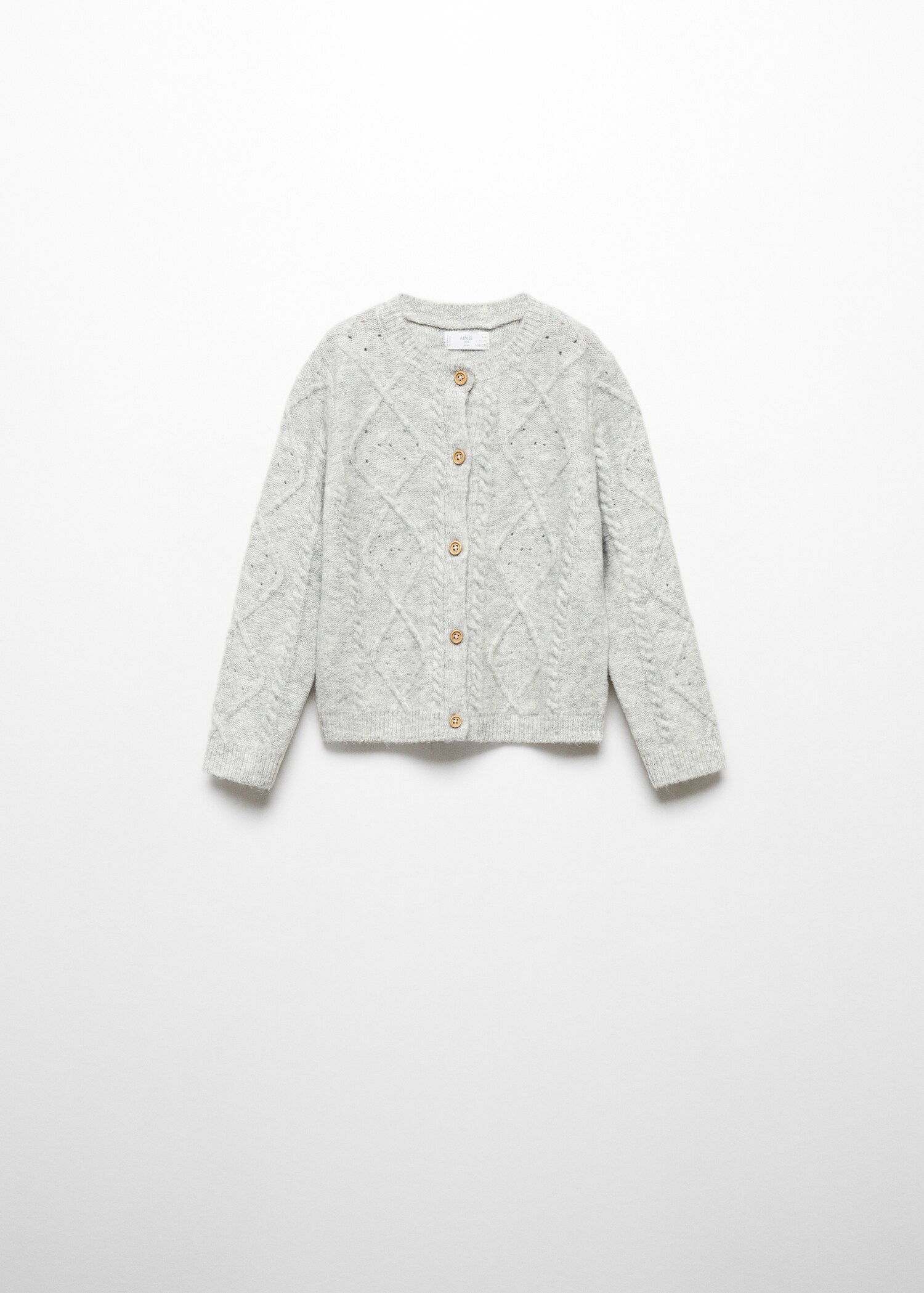 Gebreid vest met knopen - Artikel zonder model