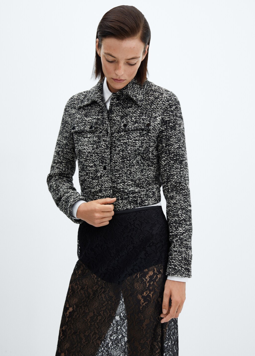 Chemise tweed femme hotsell