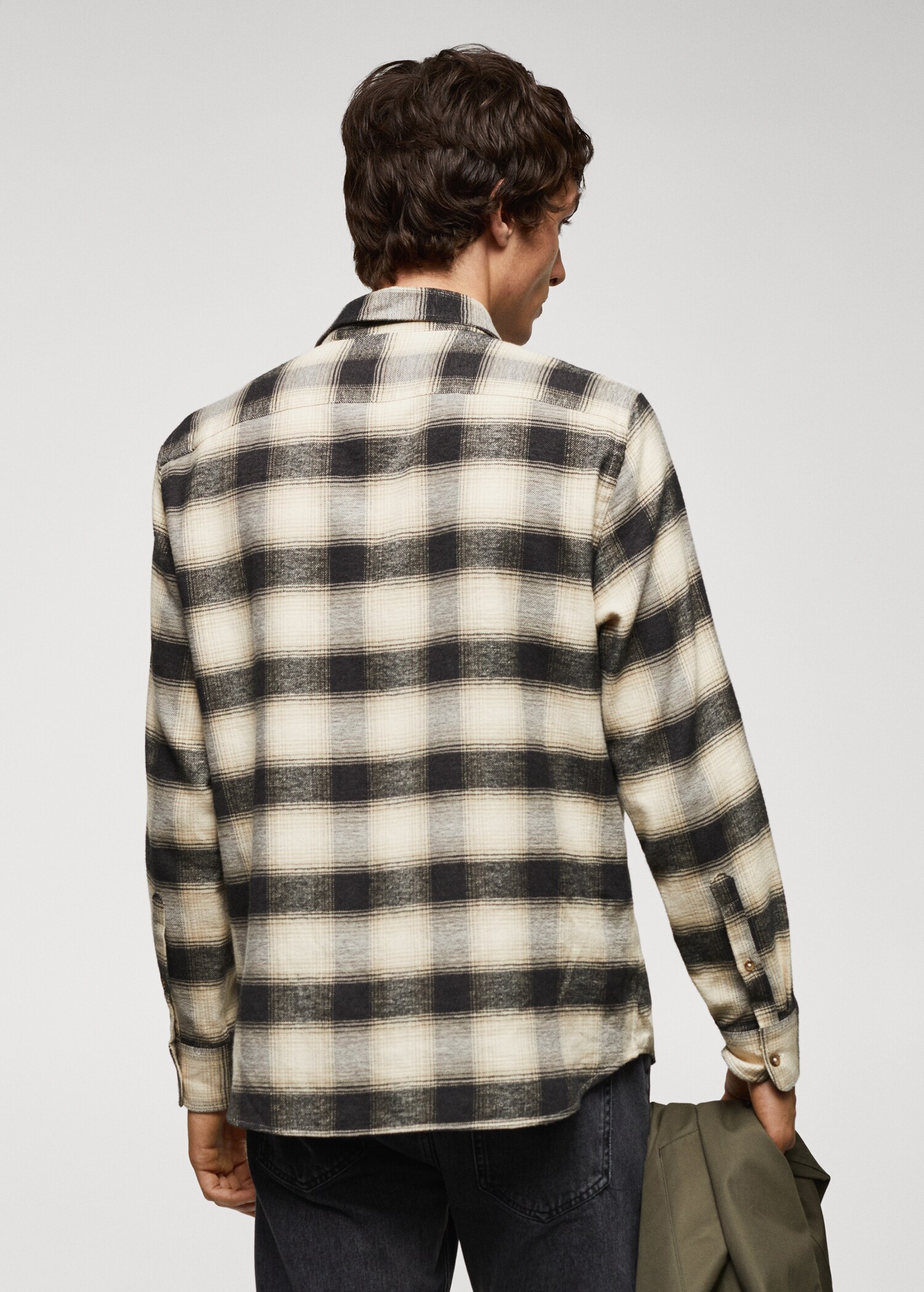 Camisa regular fit algodón cuadros - Reverso del artículo