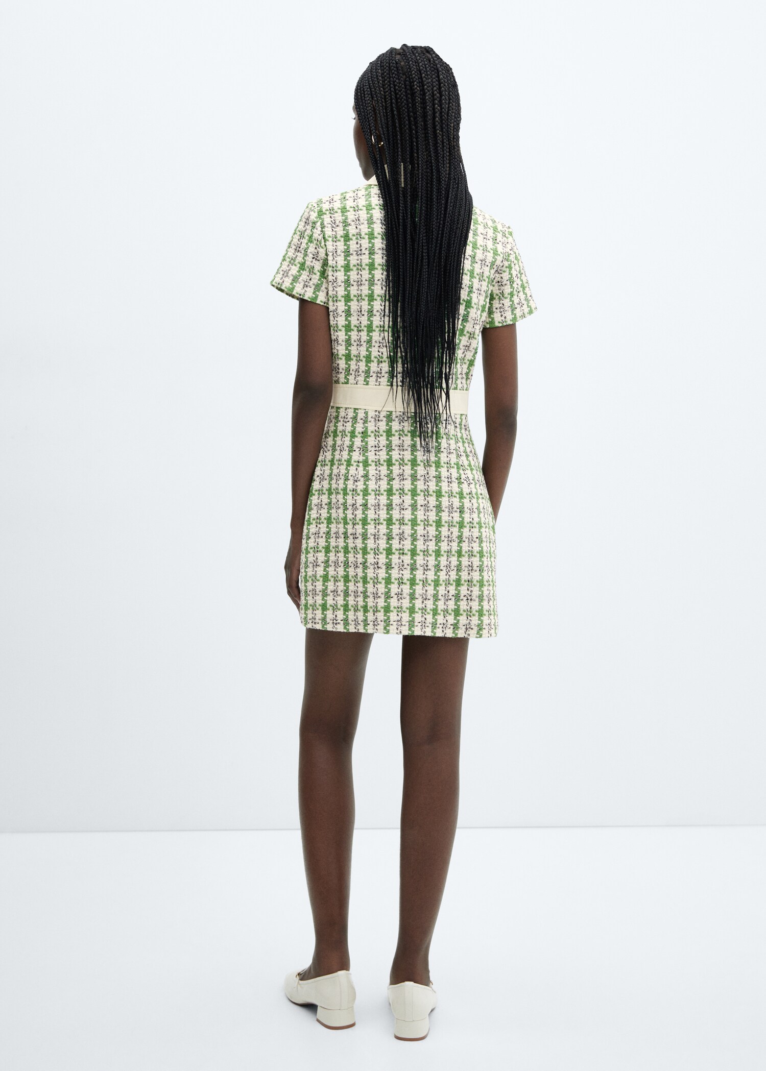 Tweedkleid mit Reißverschluss - Rückseite des Artikels