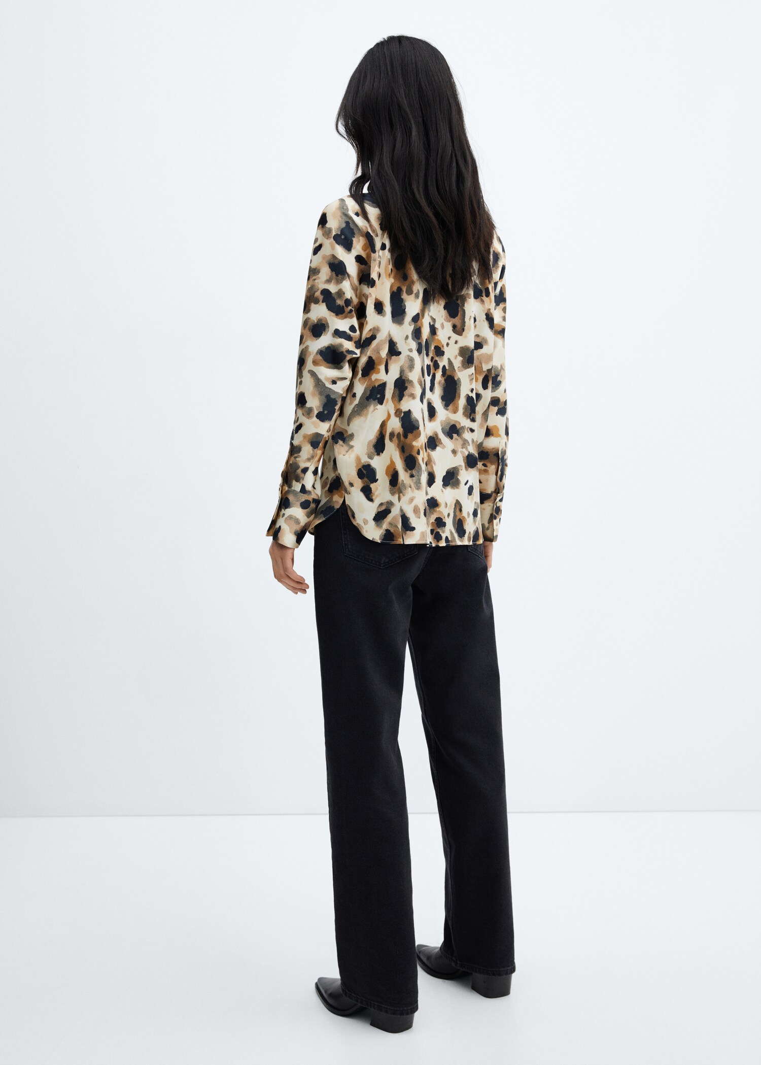 Camisa satinada leopardo - Reverso del artículo