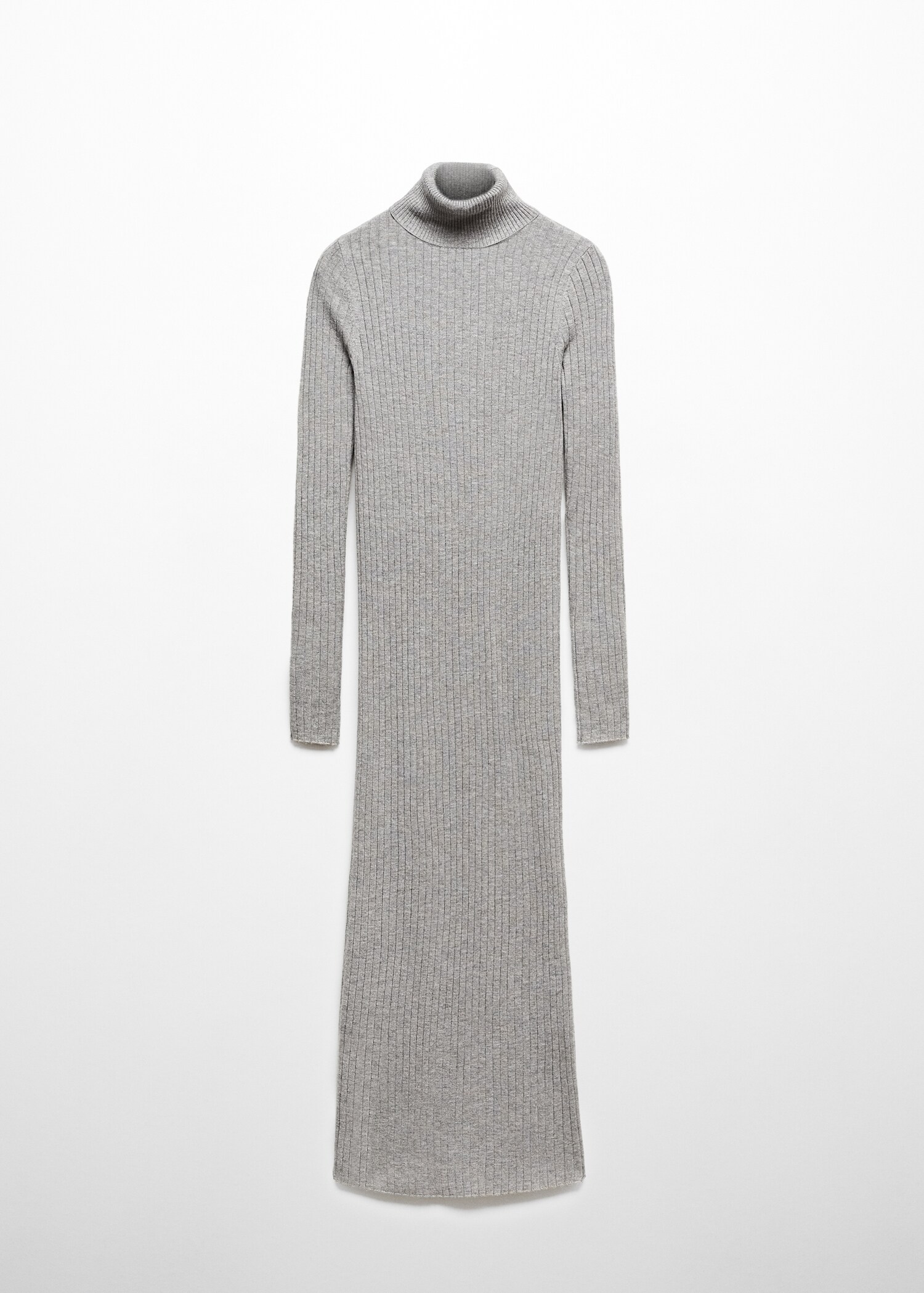 Vestido midi canalé cuello alto - Artículo sin modelo