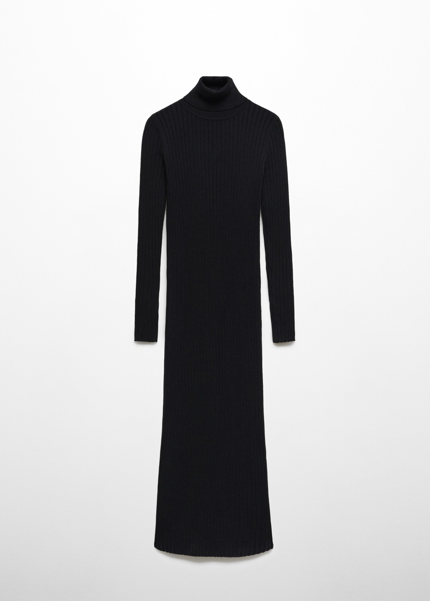 Vestito midi a coste collo alto - Articolo senza modello