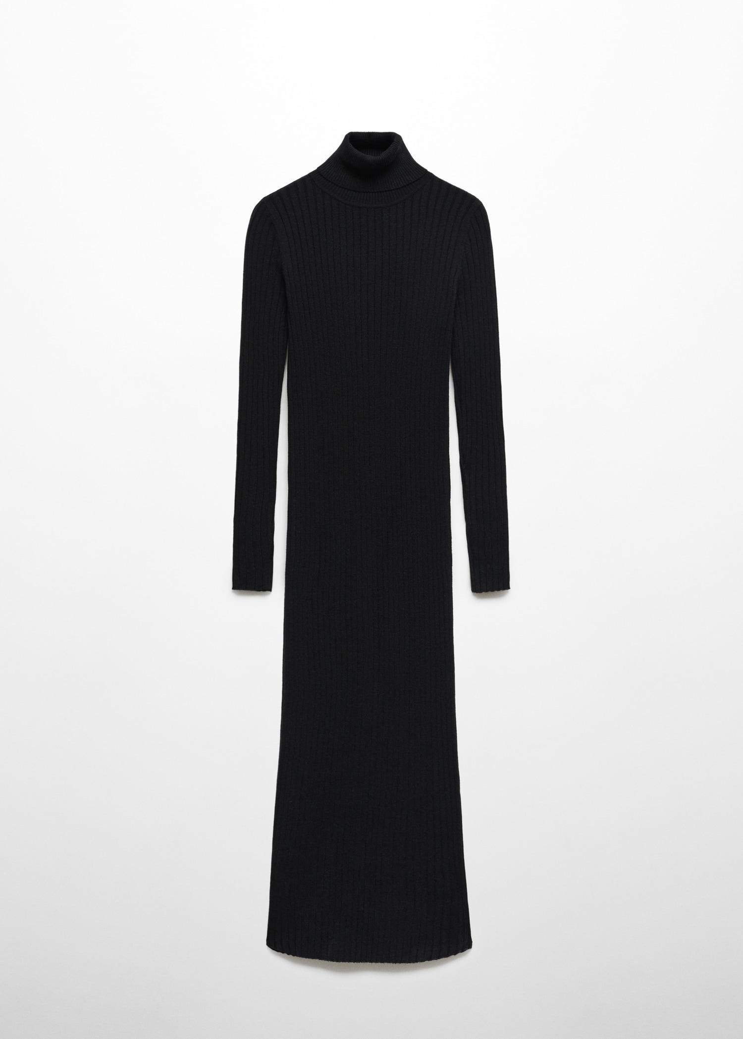 Turtleneck ribbed midi-dress Women MANGO China - Main Image