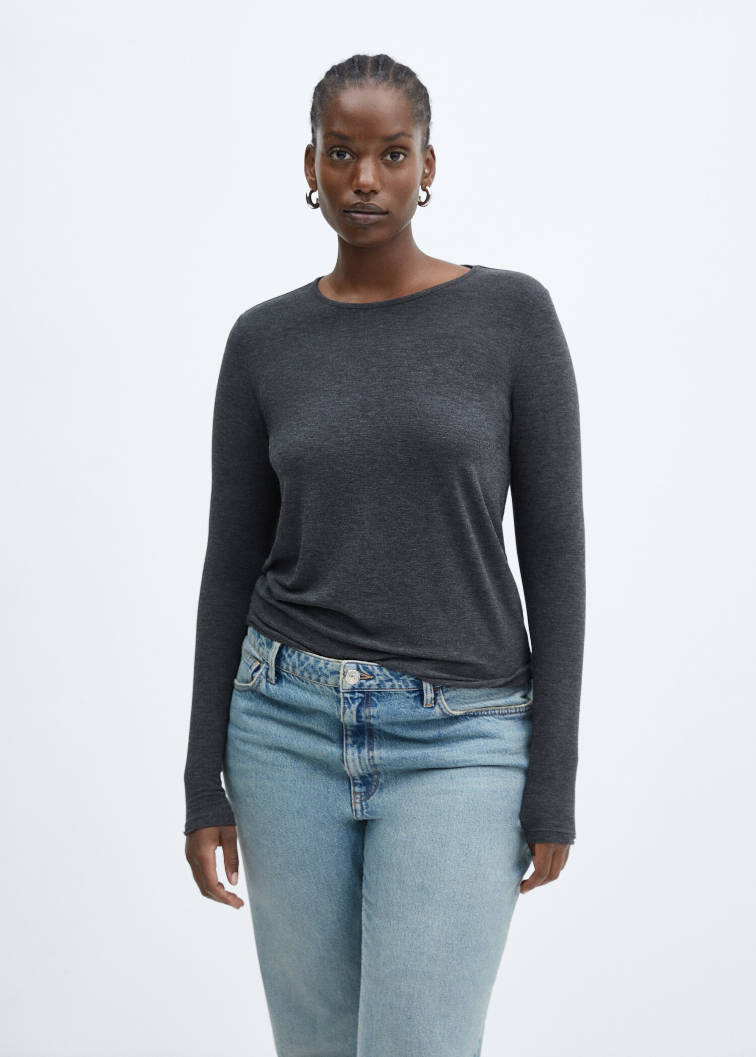 Round-neck knitted t-shirt - Details of the article 5
