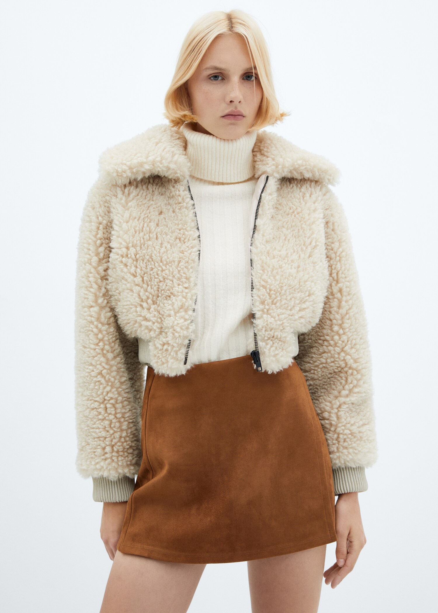 Suede mini-skirt - Medium plane