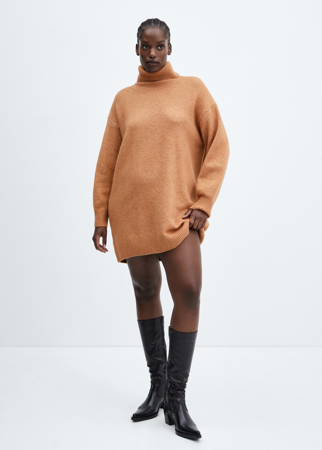 Robe maille col roule Femme MANGO Belgique