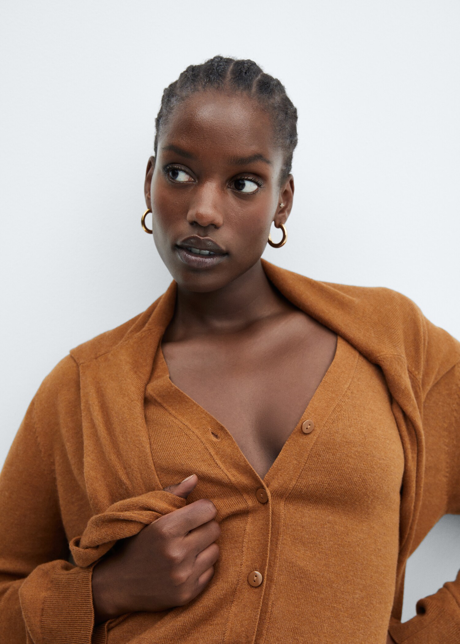 V-neck knit cardigan - Details of the article 4