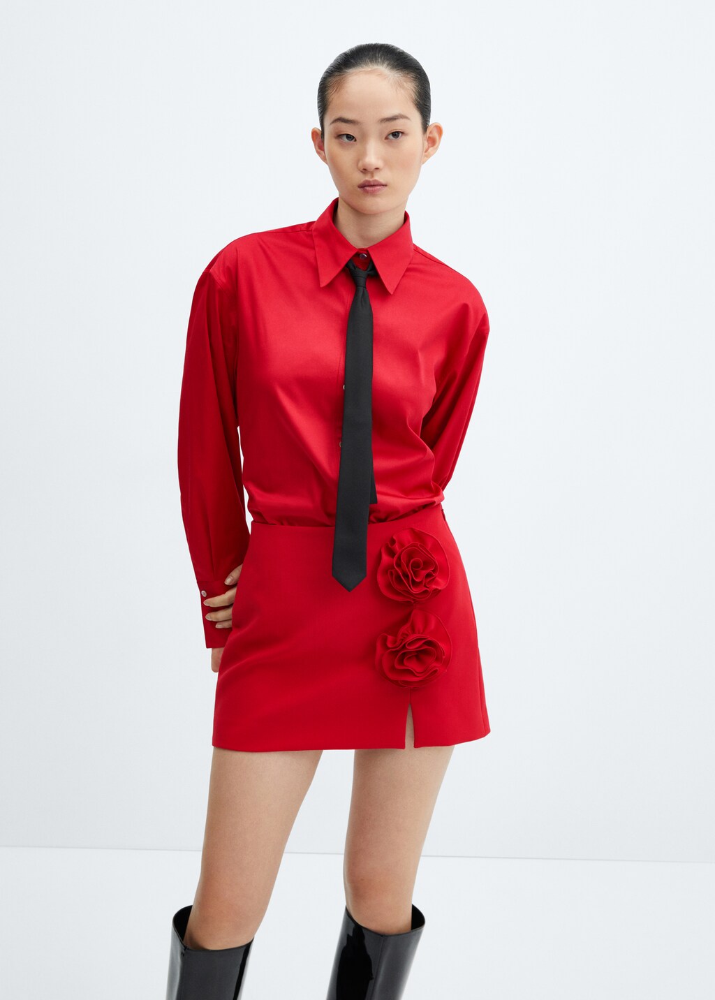 Jupe rouge mango hotsell