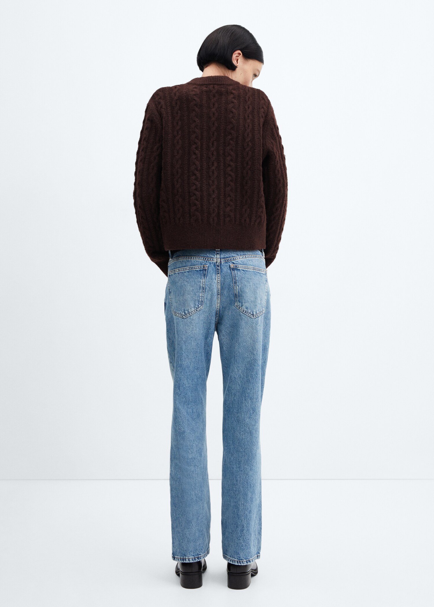 Knitted braided sweater - Reverse of the article